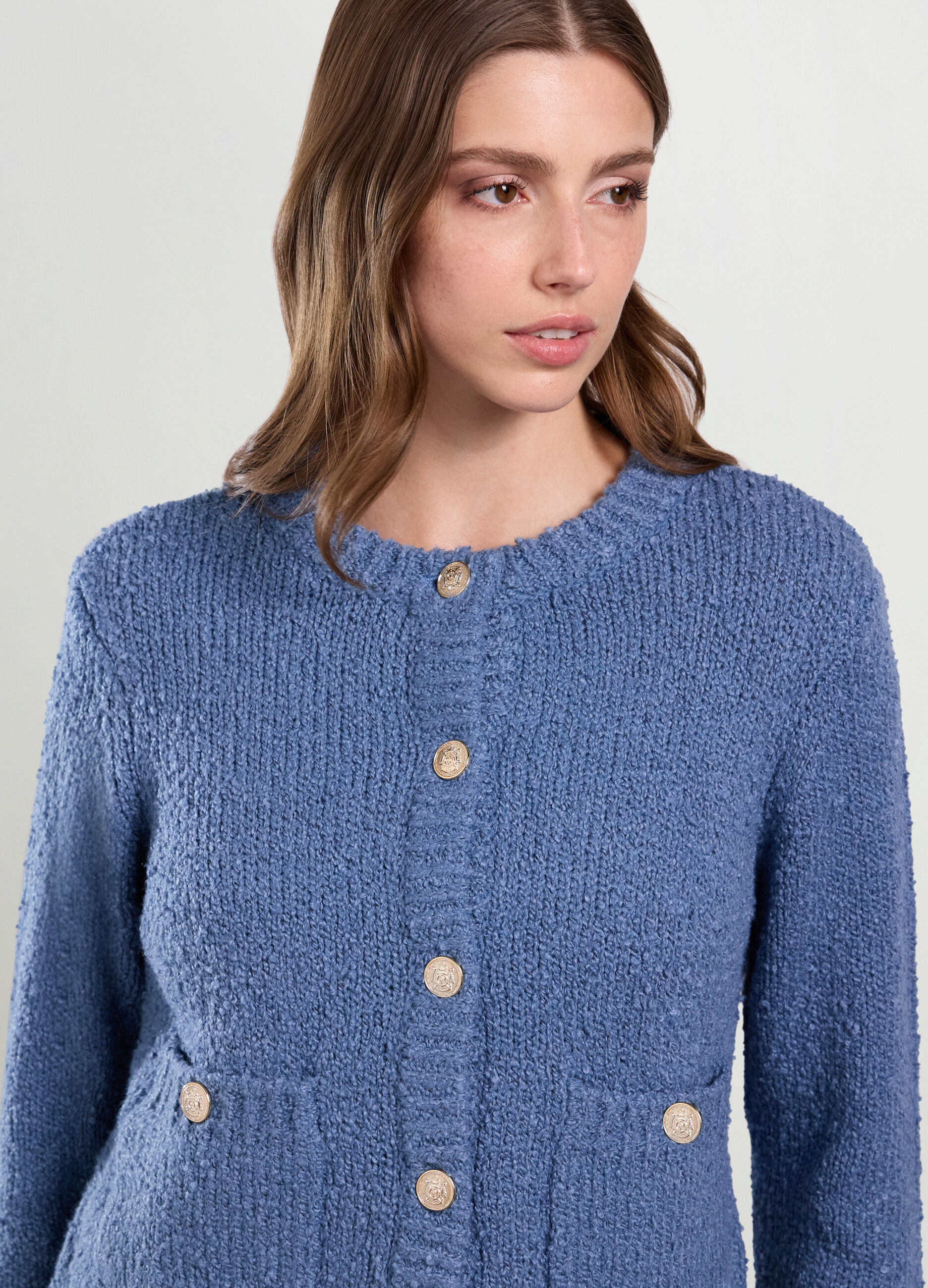 Cardigan tricot misto cotone donna_2