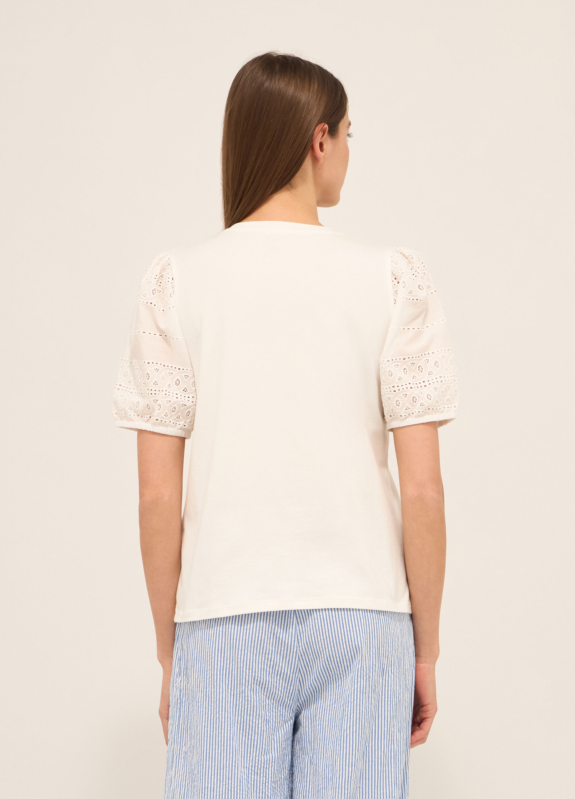 T-shirt in cotone stretch donna_1