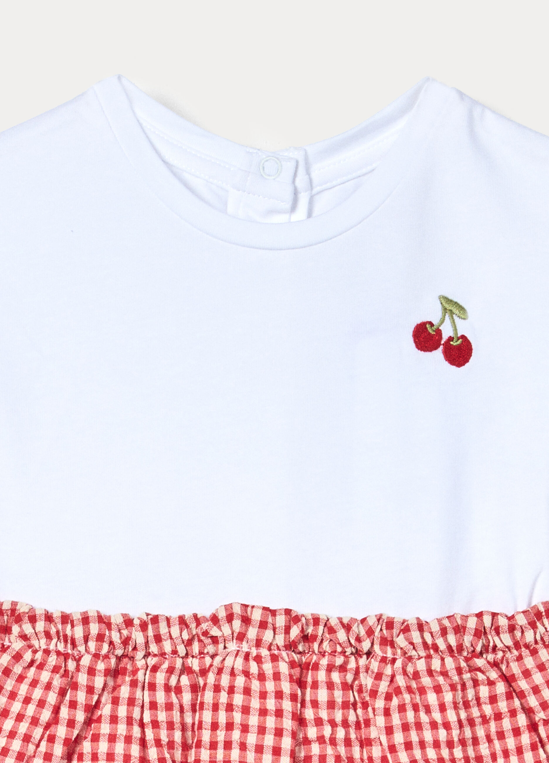 Body vestito in jersey di cotone stretch neonata_2