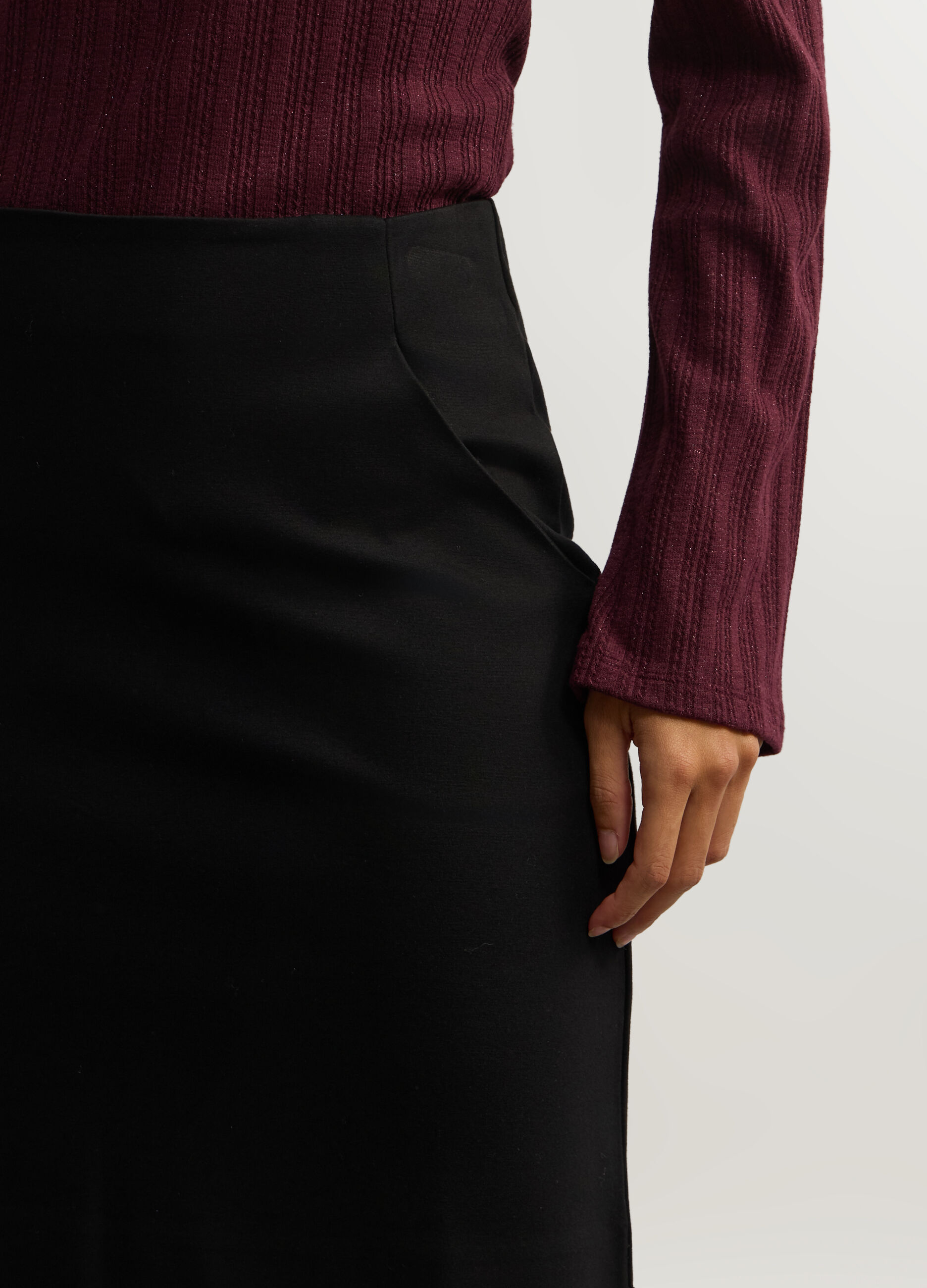 Gonna corta in Punto Milano stretch donna_2