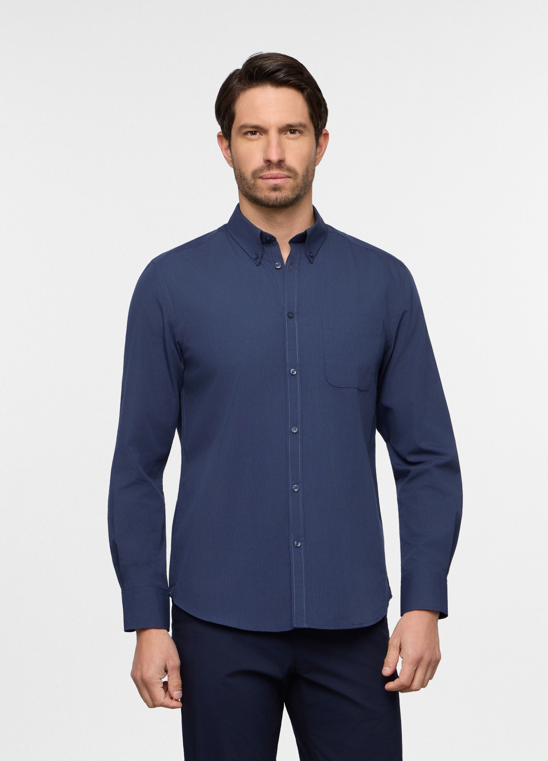 Camicia regular fit colletto button down uomo_0