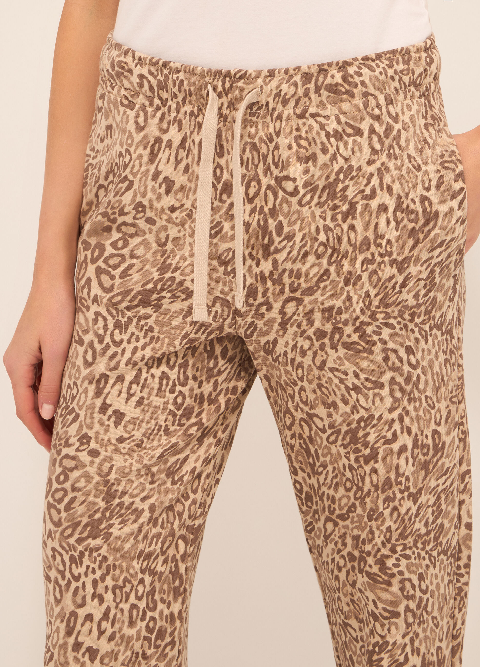 Jogger in french terry di puro cotone donna_2