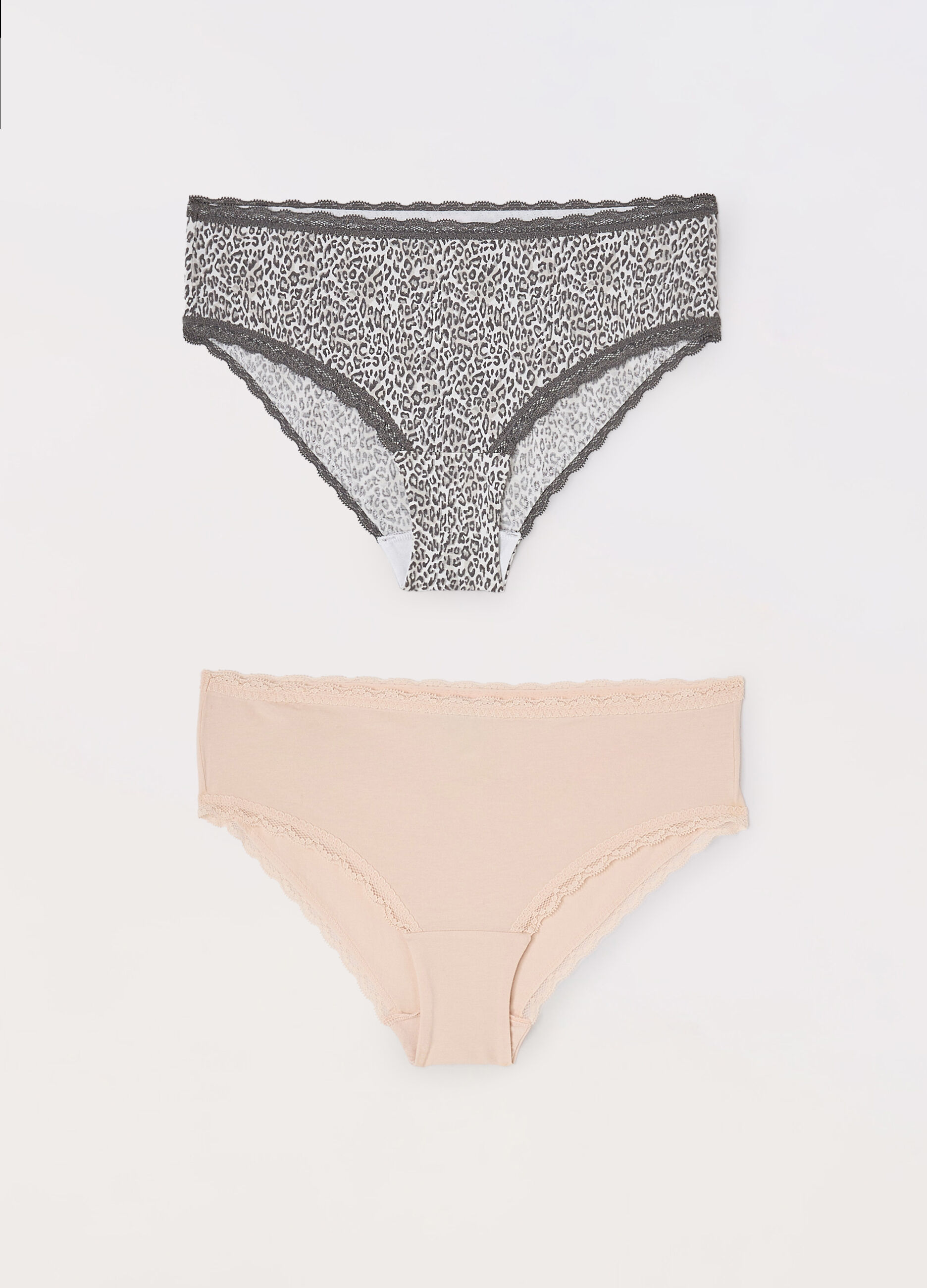 Pack 2 slip a vita alta in jersey di cotone stretch donna_0
