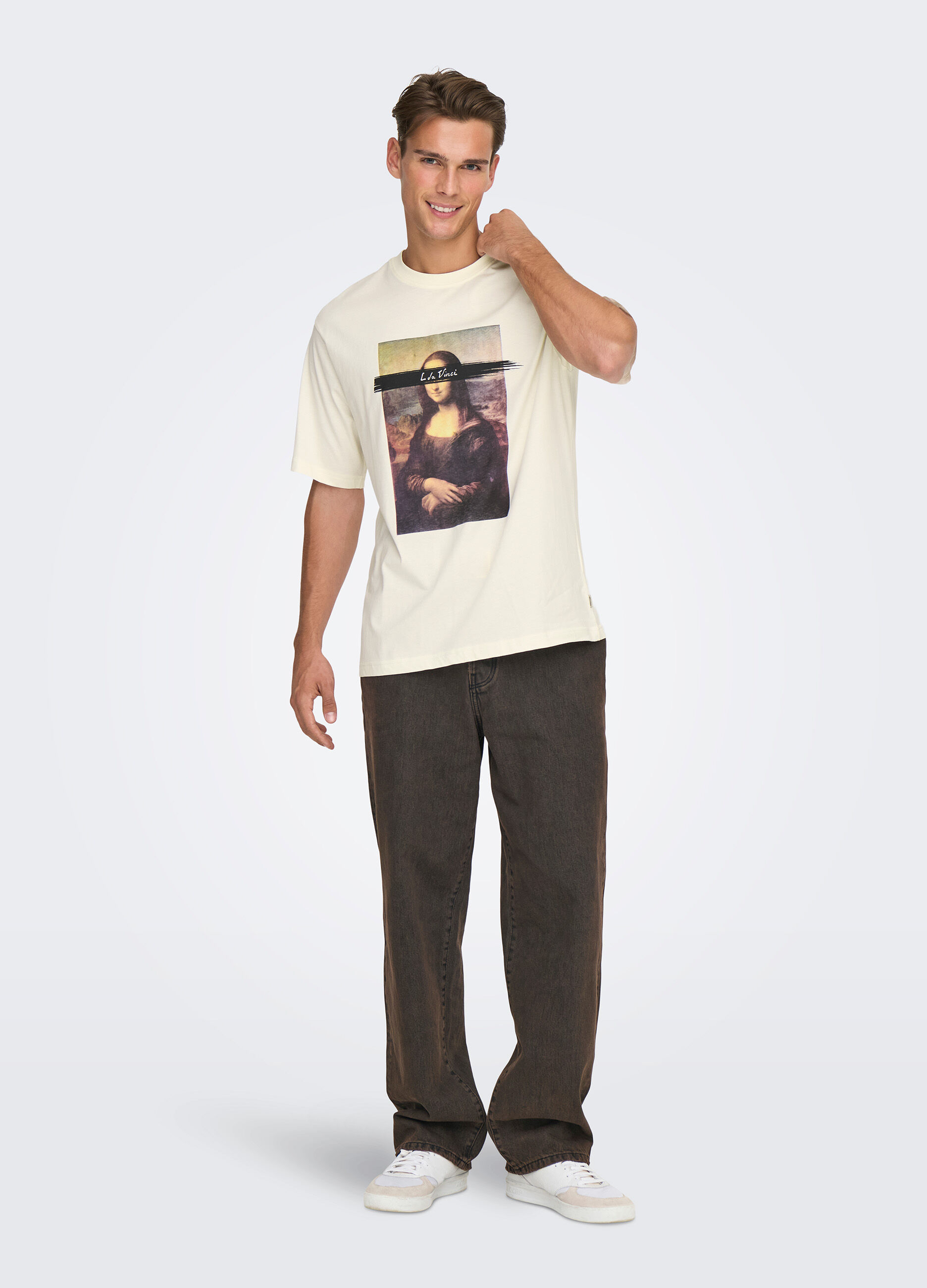 T-shirt relaxed fit Monnalisa uomo_2