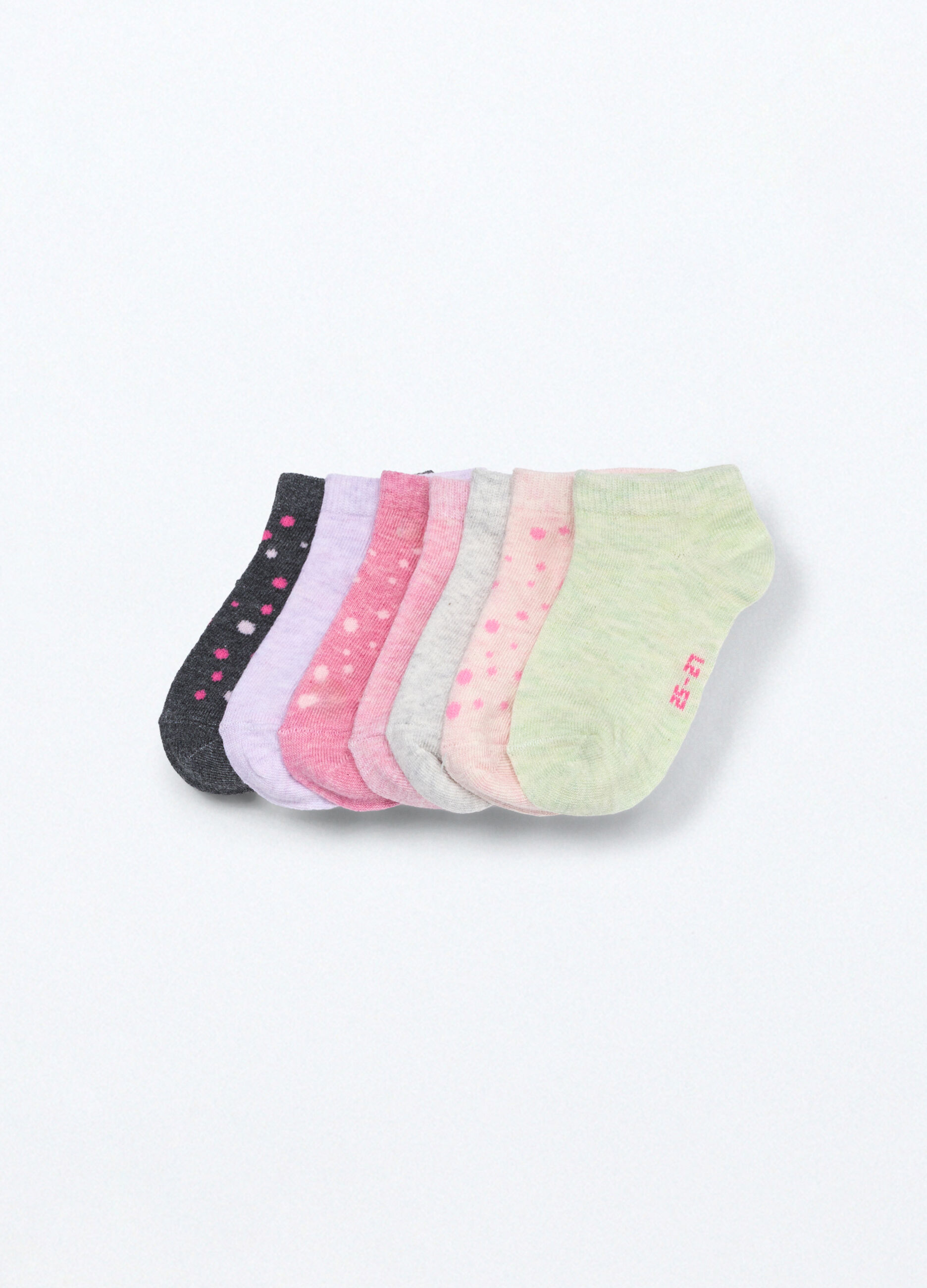 Pack 7 calze corte misto cotone bambina_0