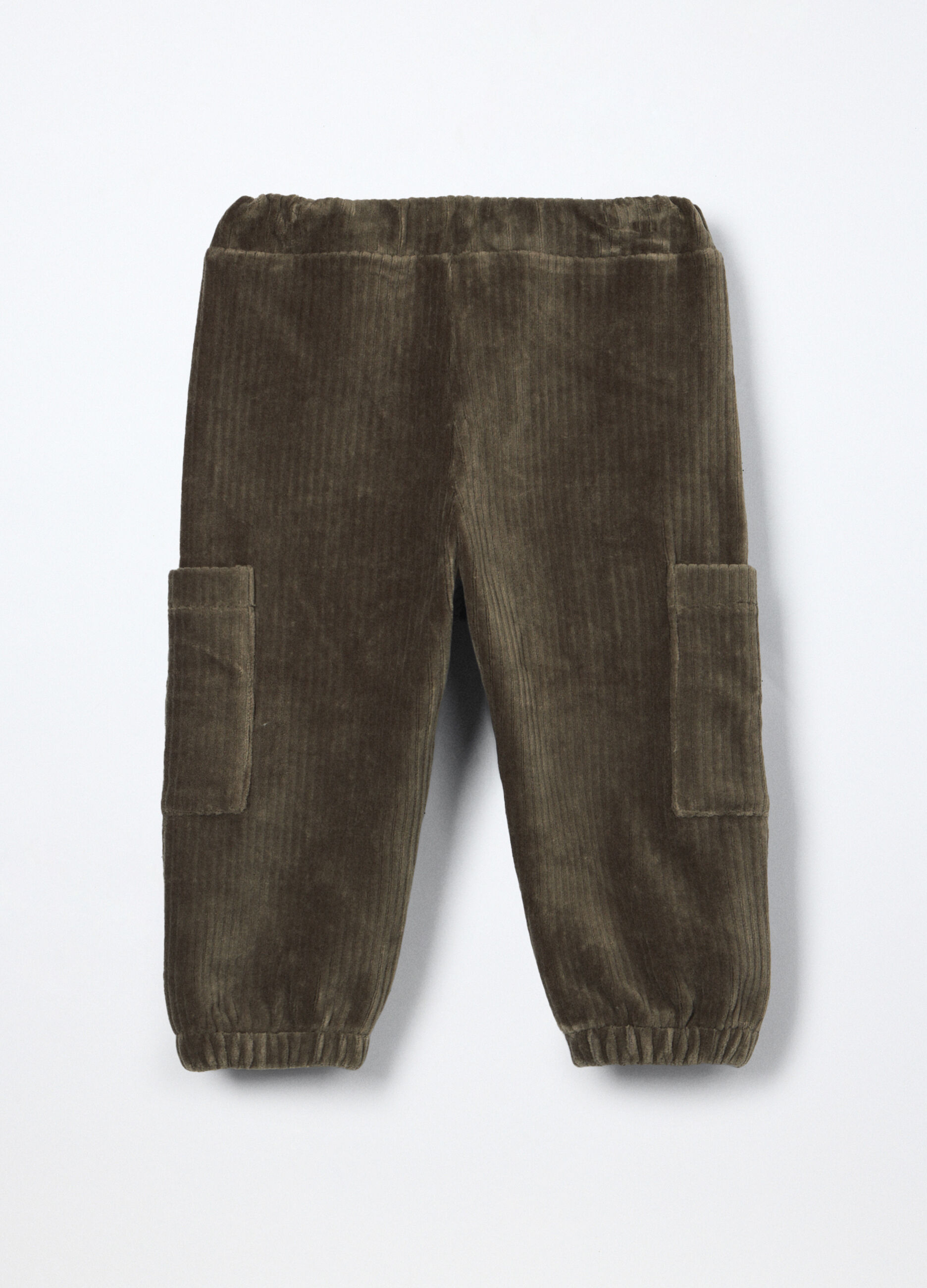 Jogger in velluto a coste neonato_1