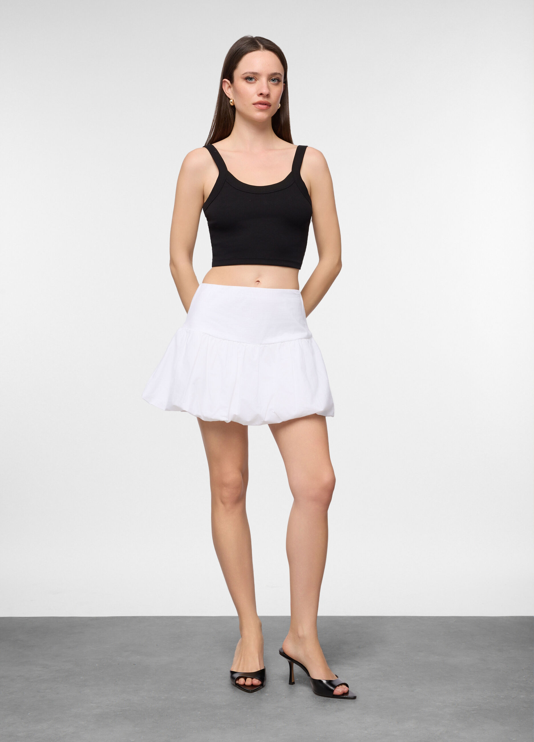 Top cropped in costina stretch donna_0