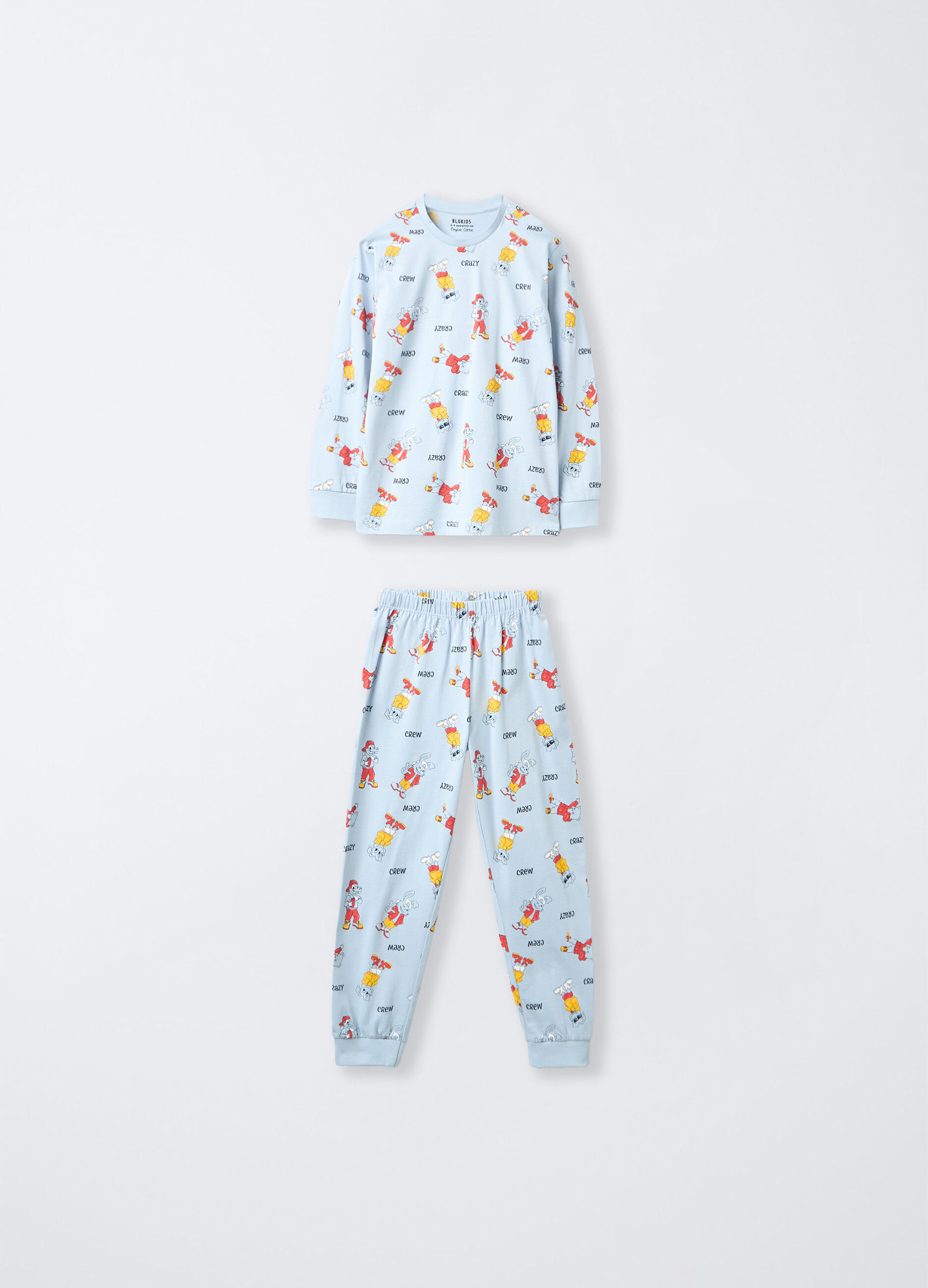 Set pigiama lungo in jersey di puro cotone bambino_0