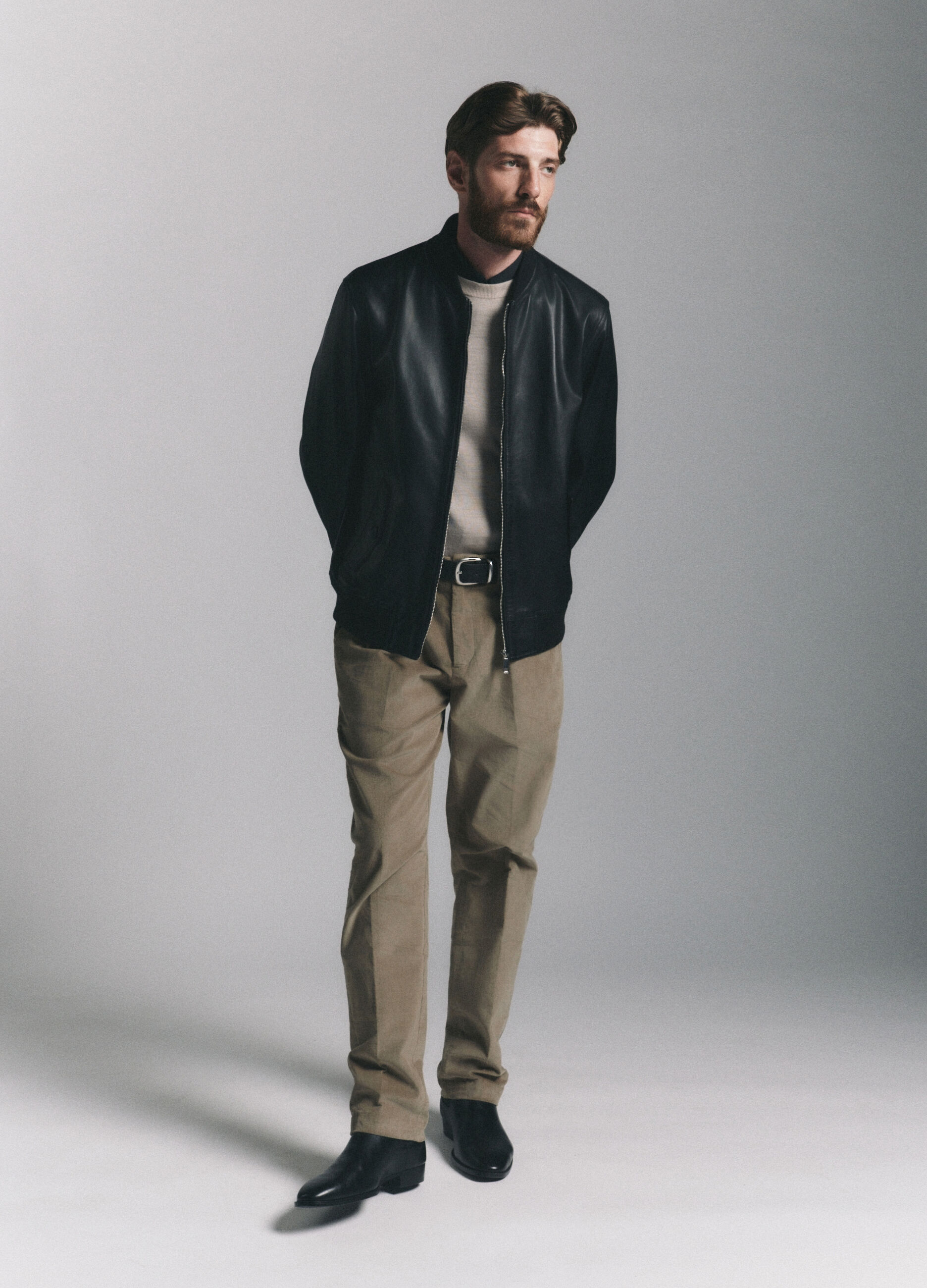 Bomber in vera pelle uomo_0