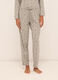 Pantaloni pigiama lunghi in jersey di puro cotone donna_1