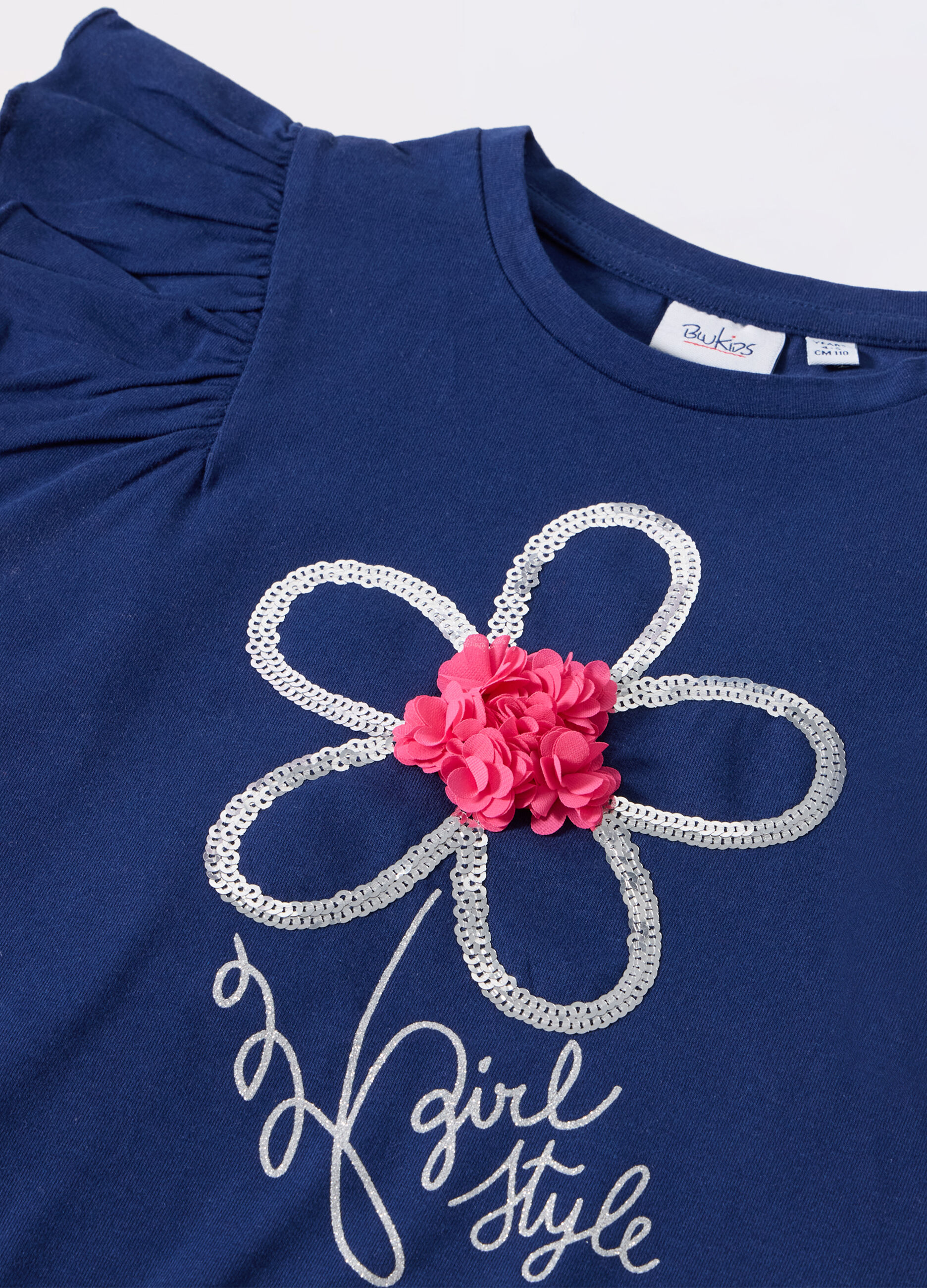 T-shirt in cotone stretch bambina_1