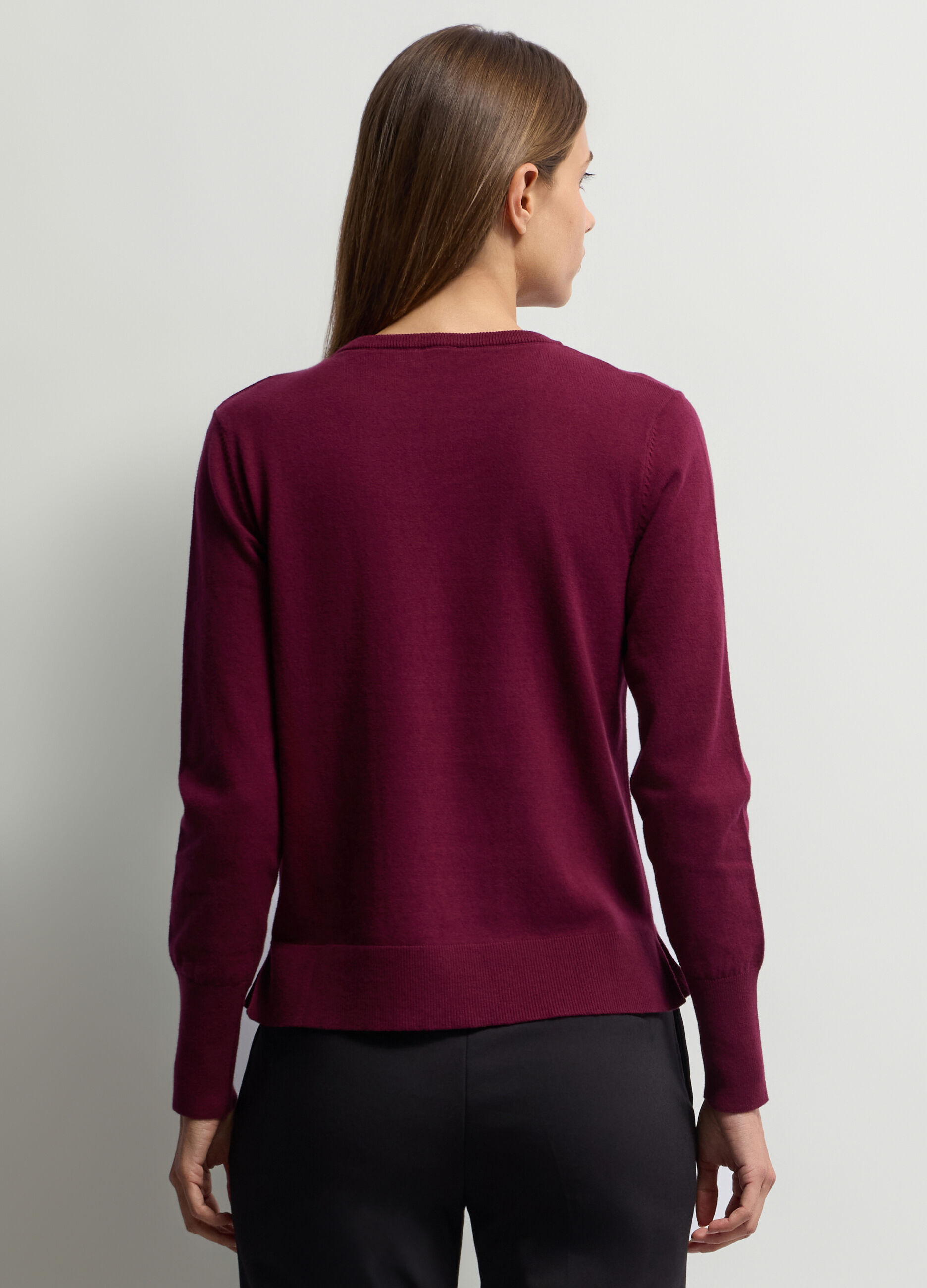 Maglione girocollo rasato donna_1