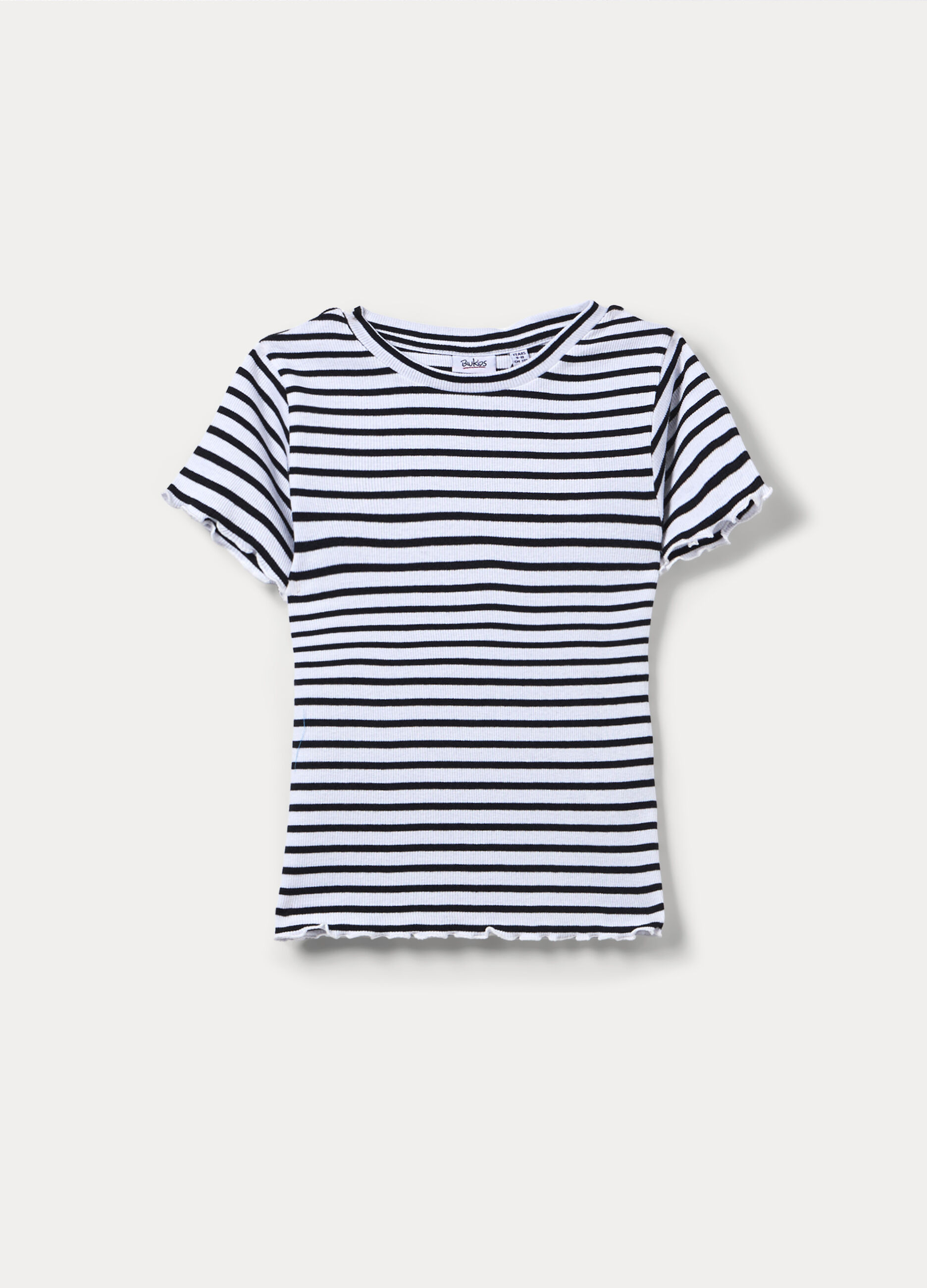 T-shirt fitted in costina stretch ragazza_0