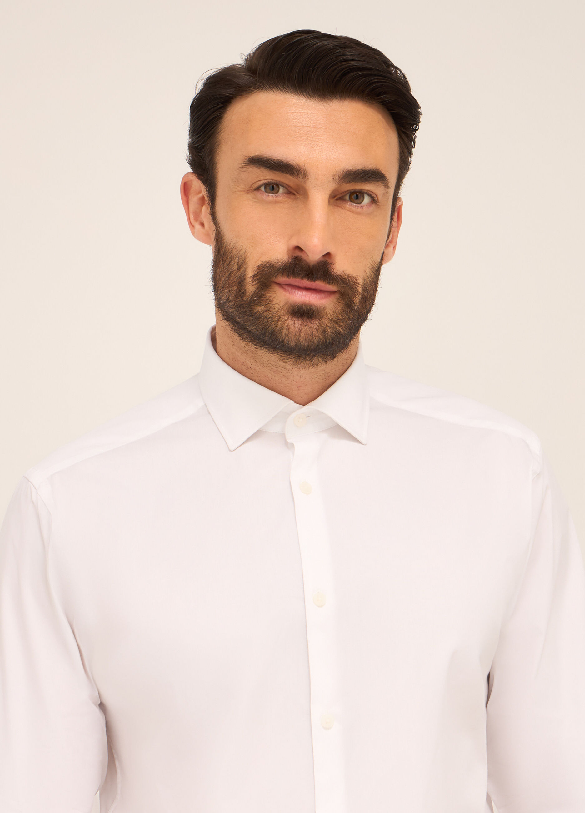 Camicia regular fit in cotone stretch uomo_2