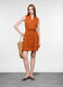 Abito corto a balze in puro cotone donna_0