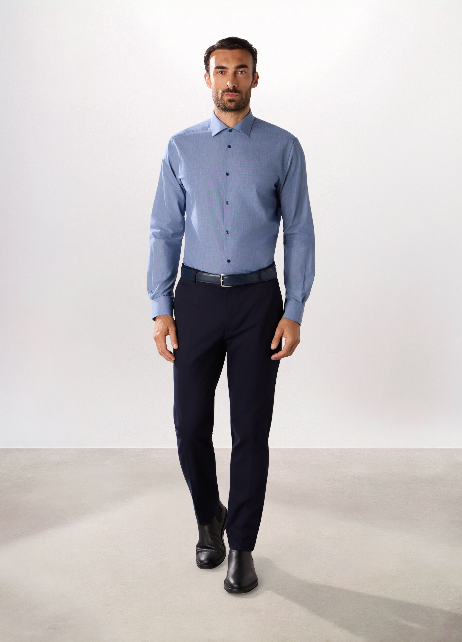 Pantalone chino in twill di cotone e lyocell stretch uomo_0