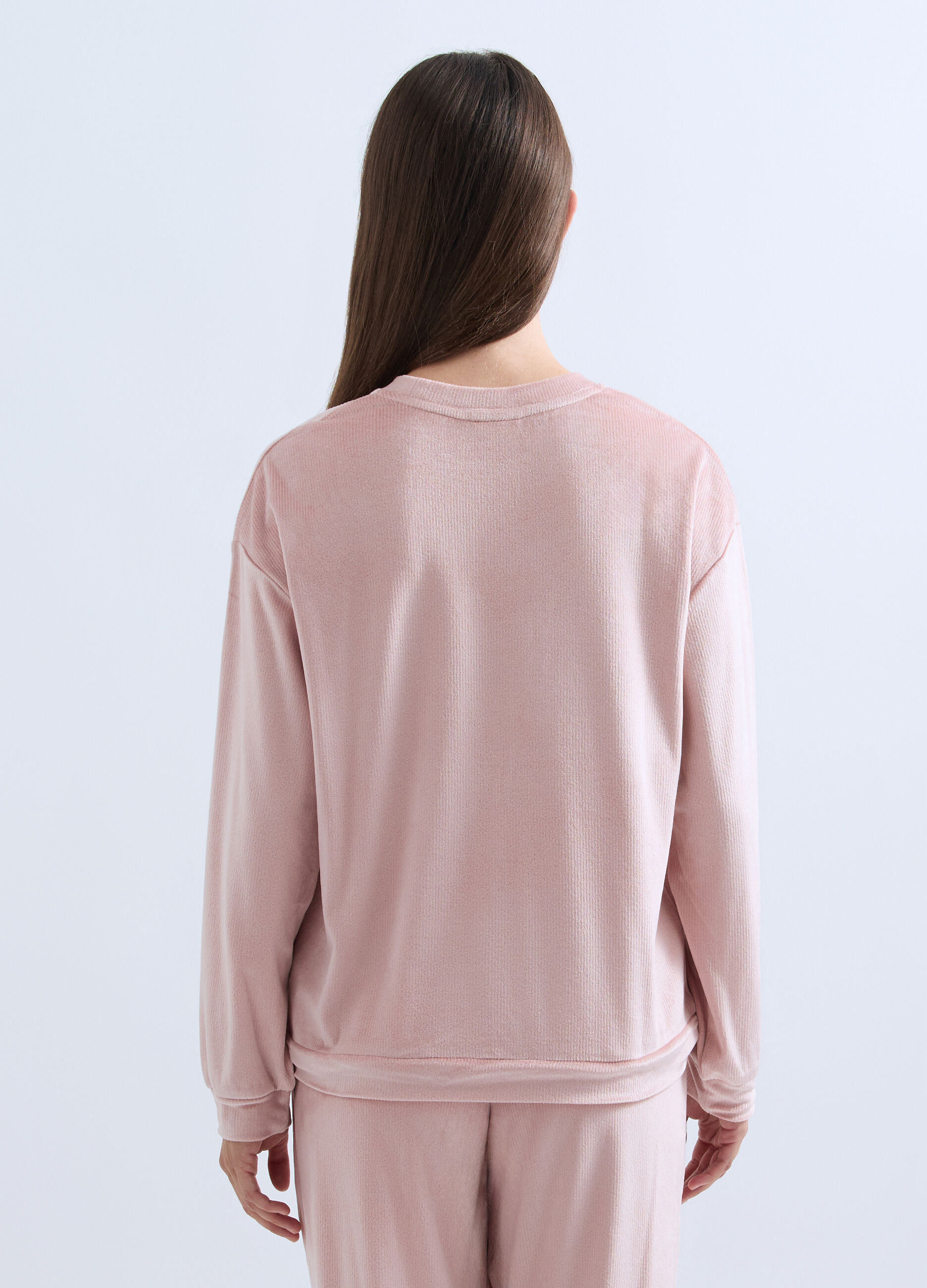 Top pigiama velour stretch donna_1