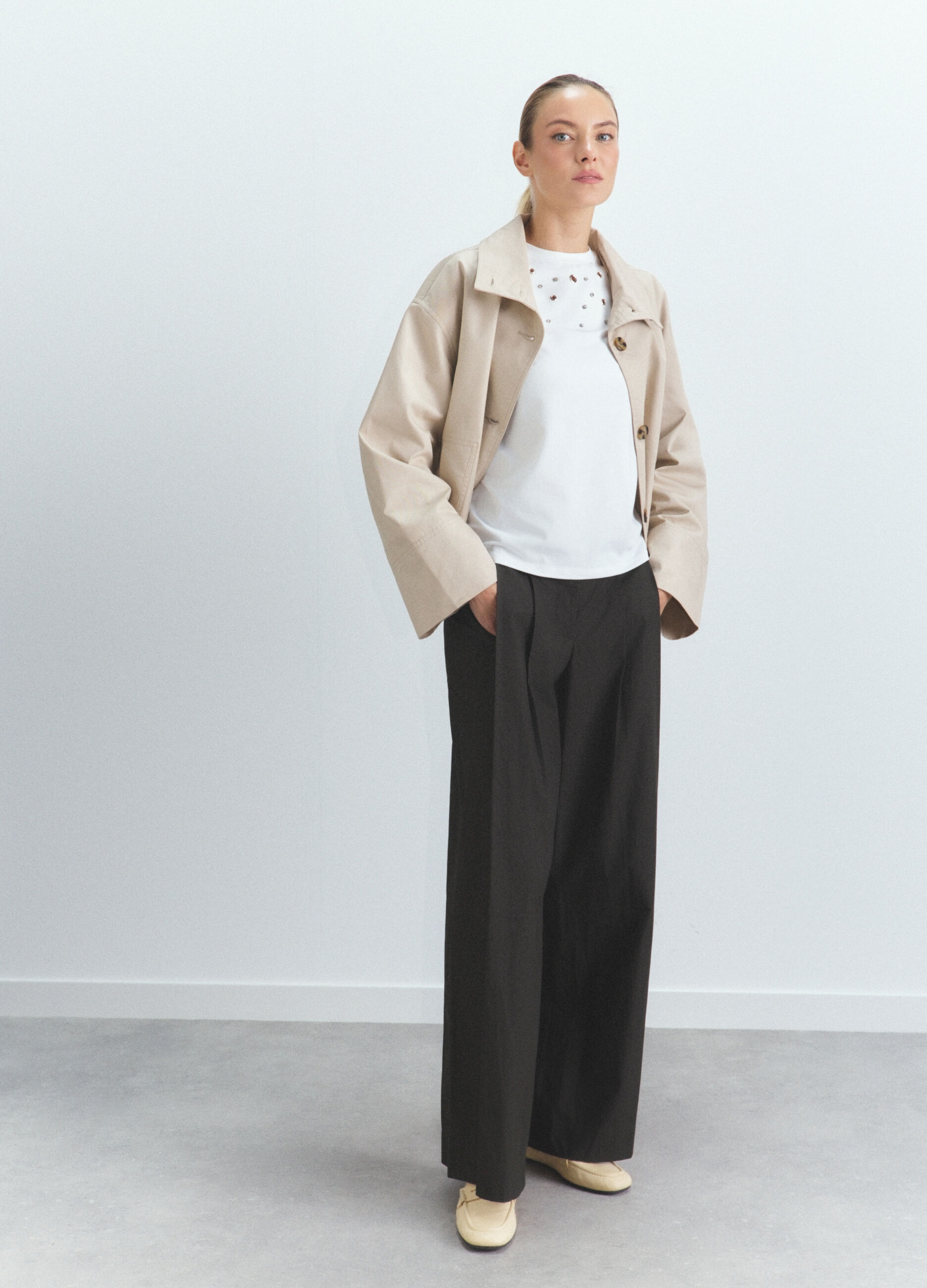 T-shirt girocollo stretch donna_0