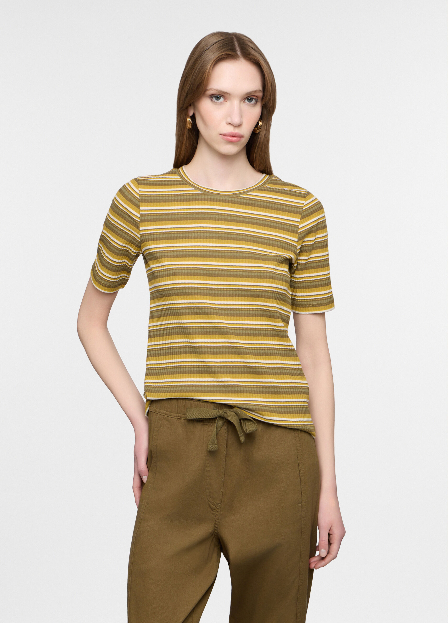 T-shirt girocollo fitted donna_0