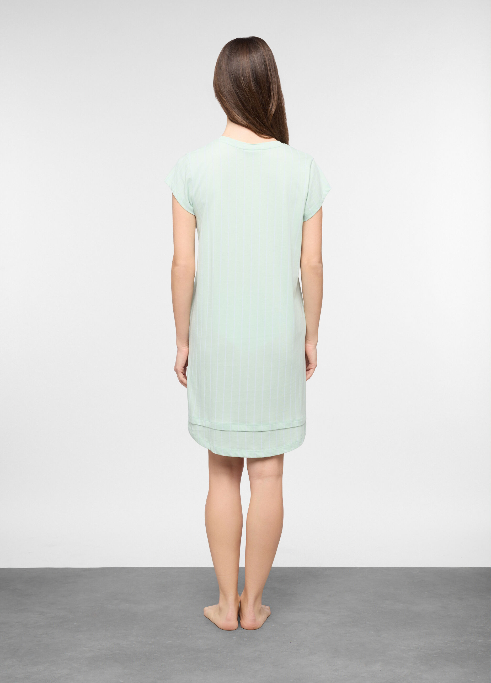 Camicia da notte in jersey di puro cotone donna_1