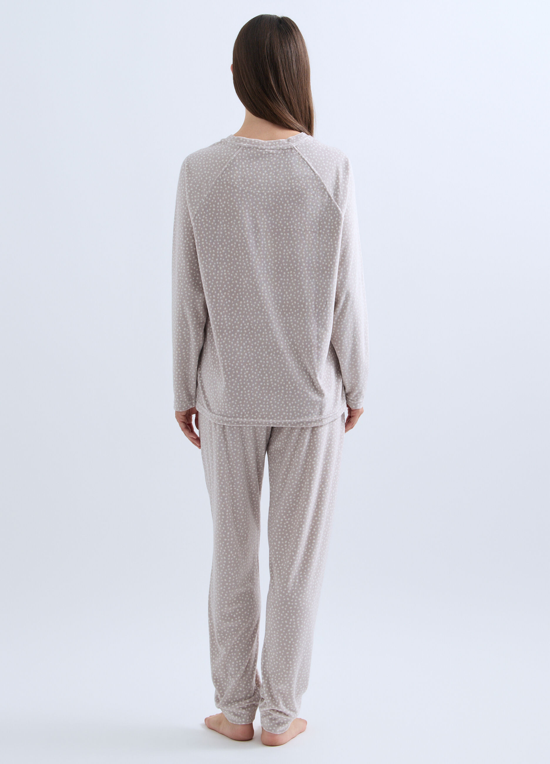 Set pigiama lungo velour donna_1