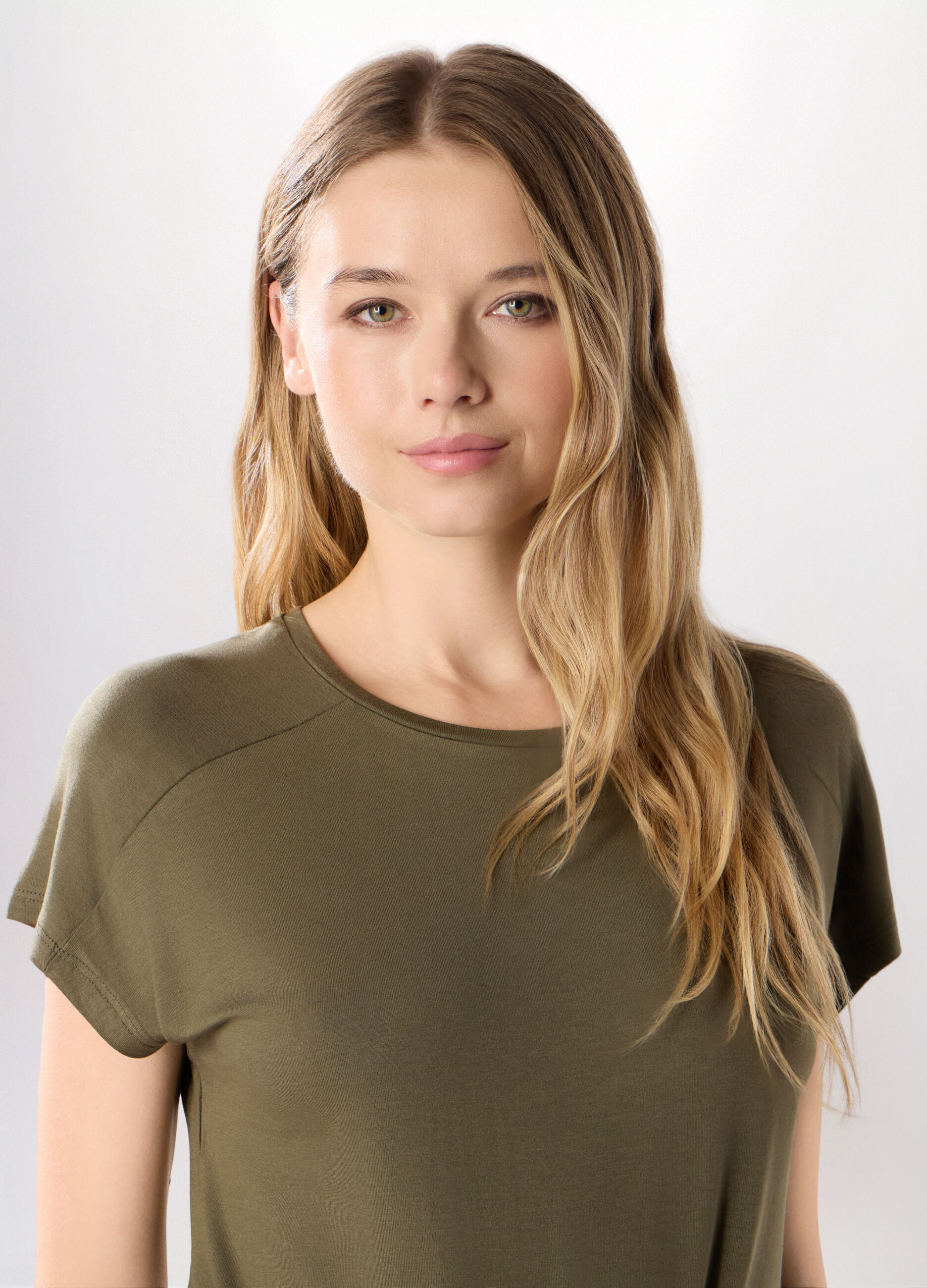 T-shirt in jersey di viscosa stretch donna_2
