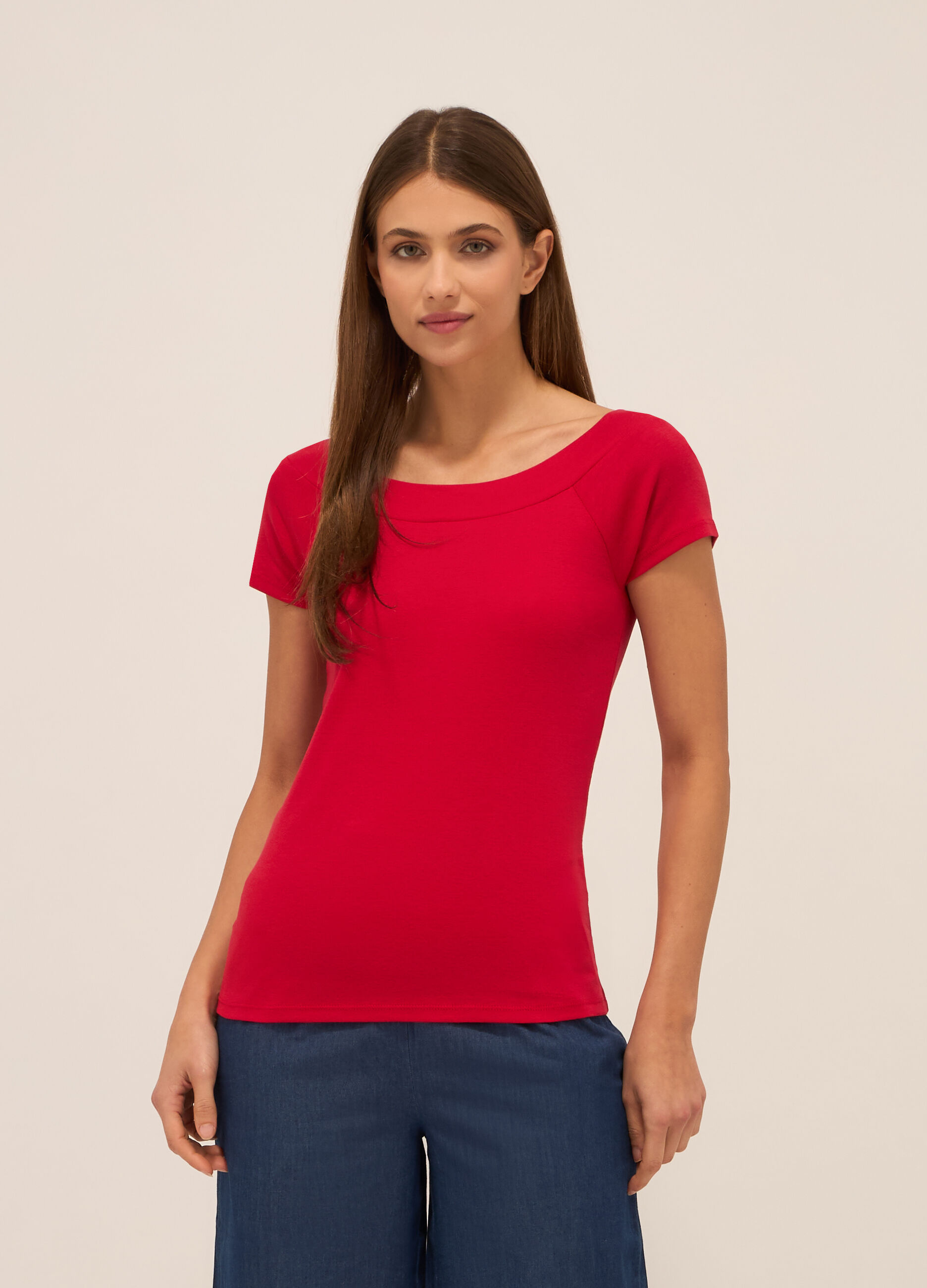 T-shirt in puro cotone donna_0