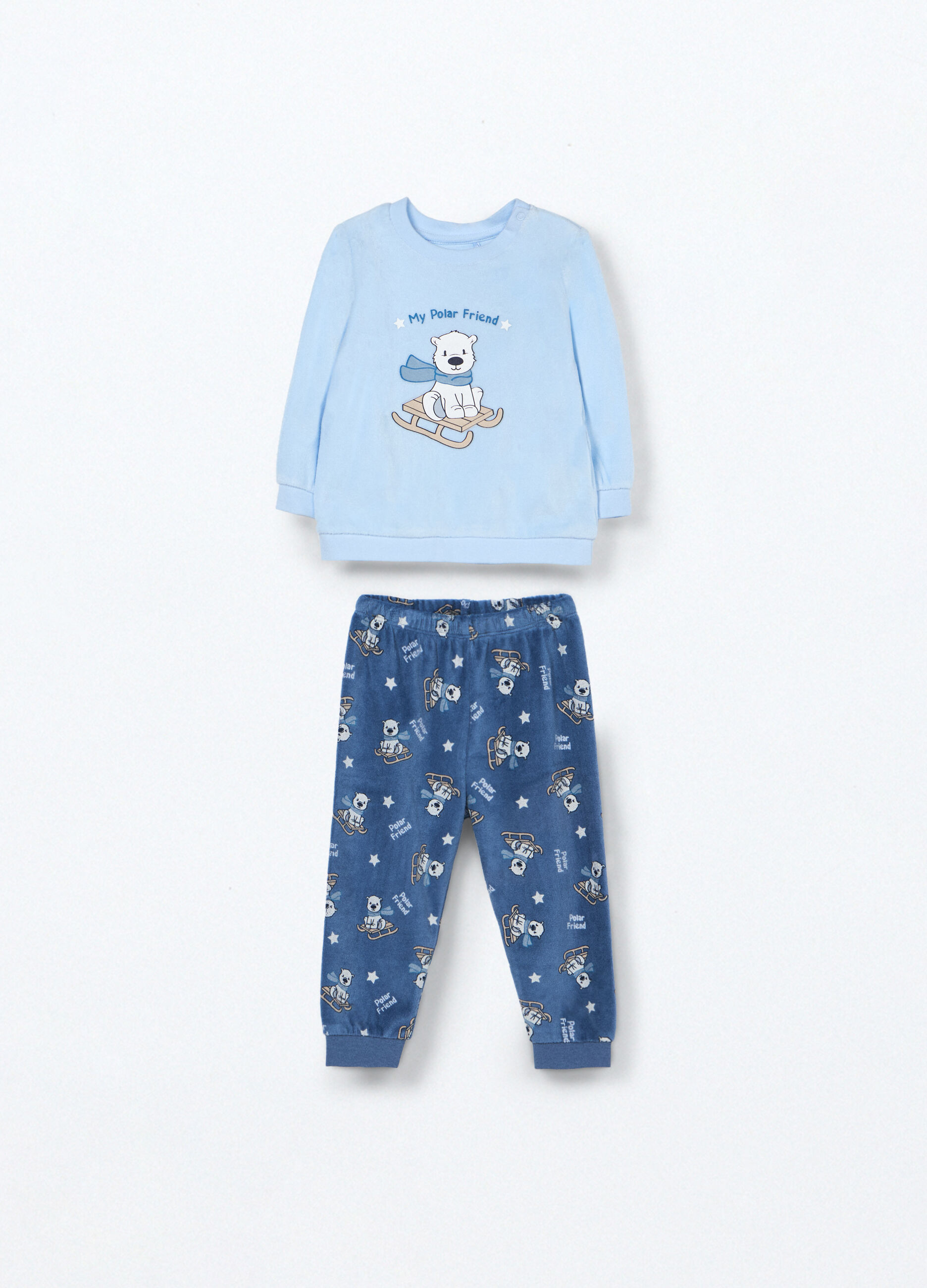 Set pigiama lungo velour neonato_0