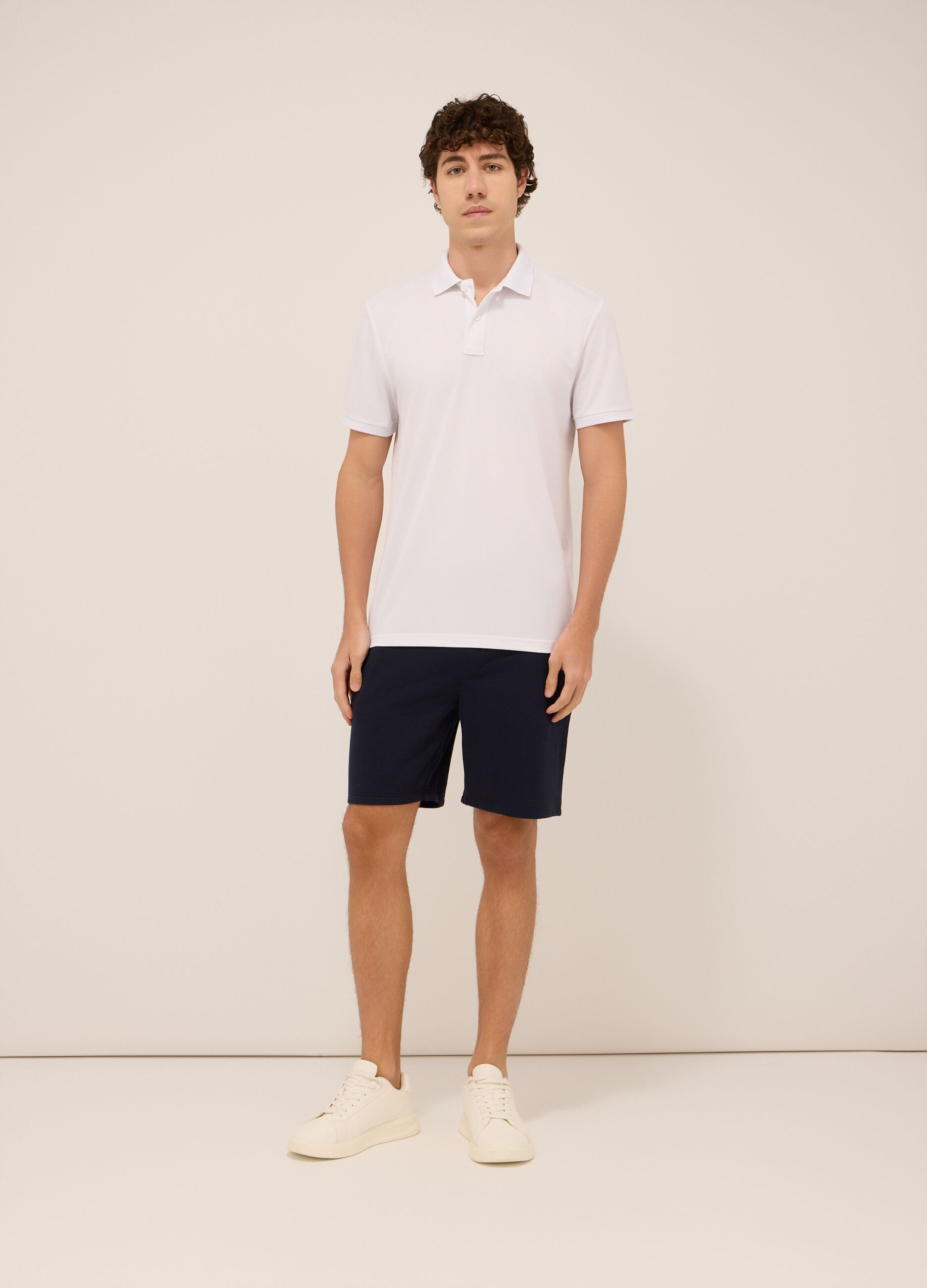 Jogger regular in puro cotone uomo_0