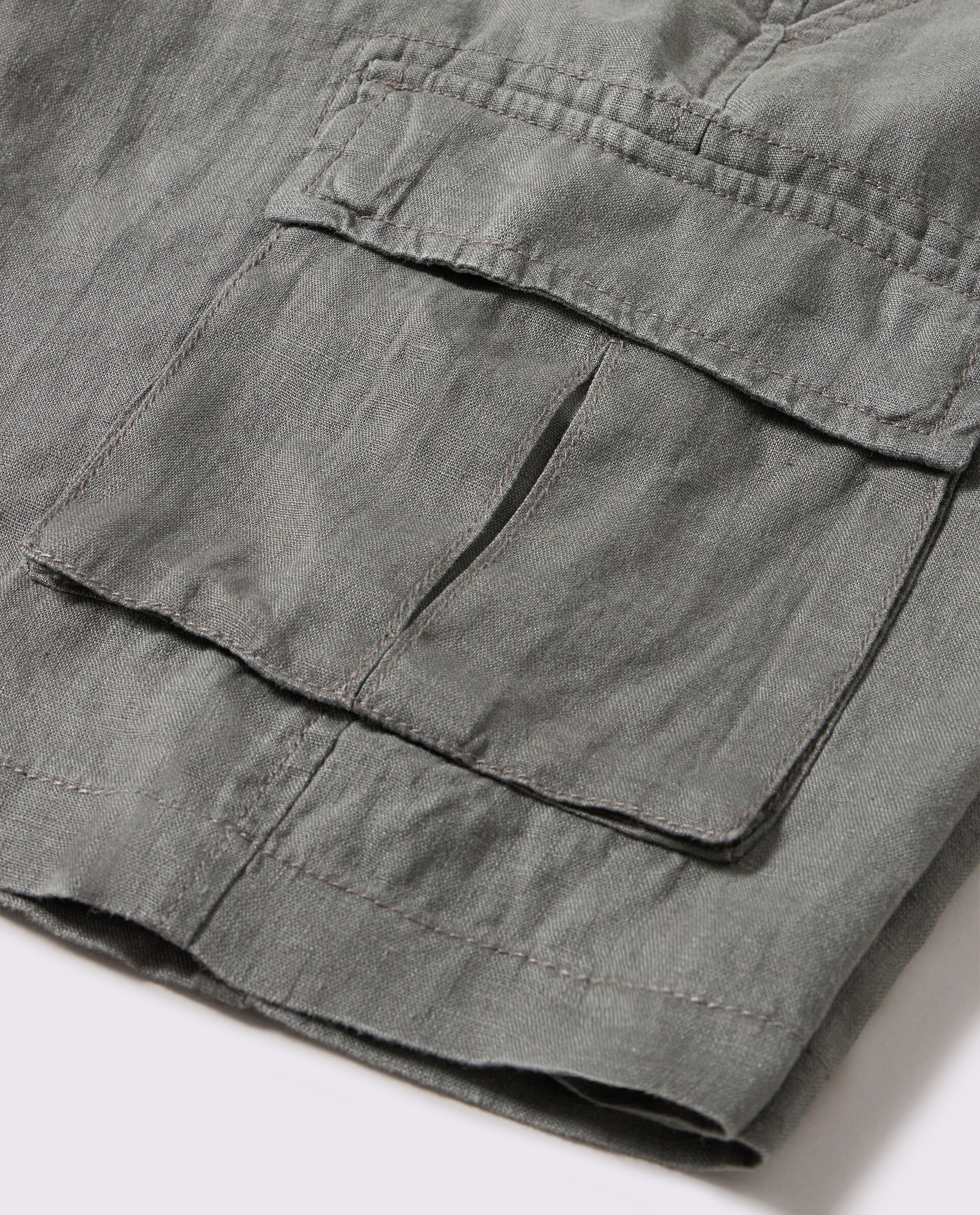 Shorts cargo in puro lino uomo_1