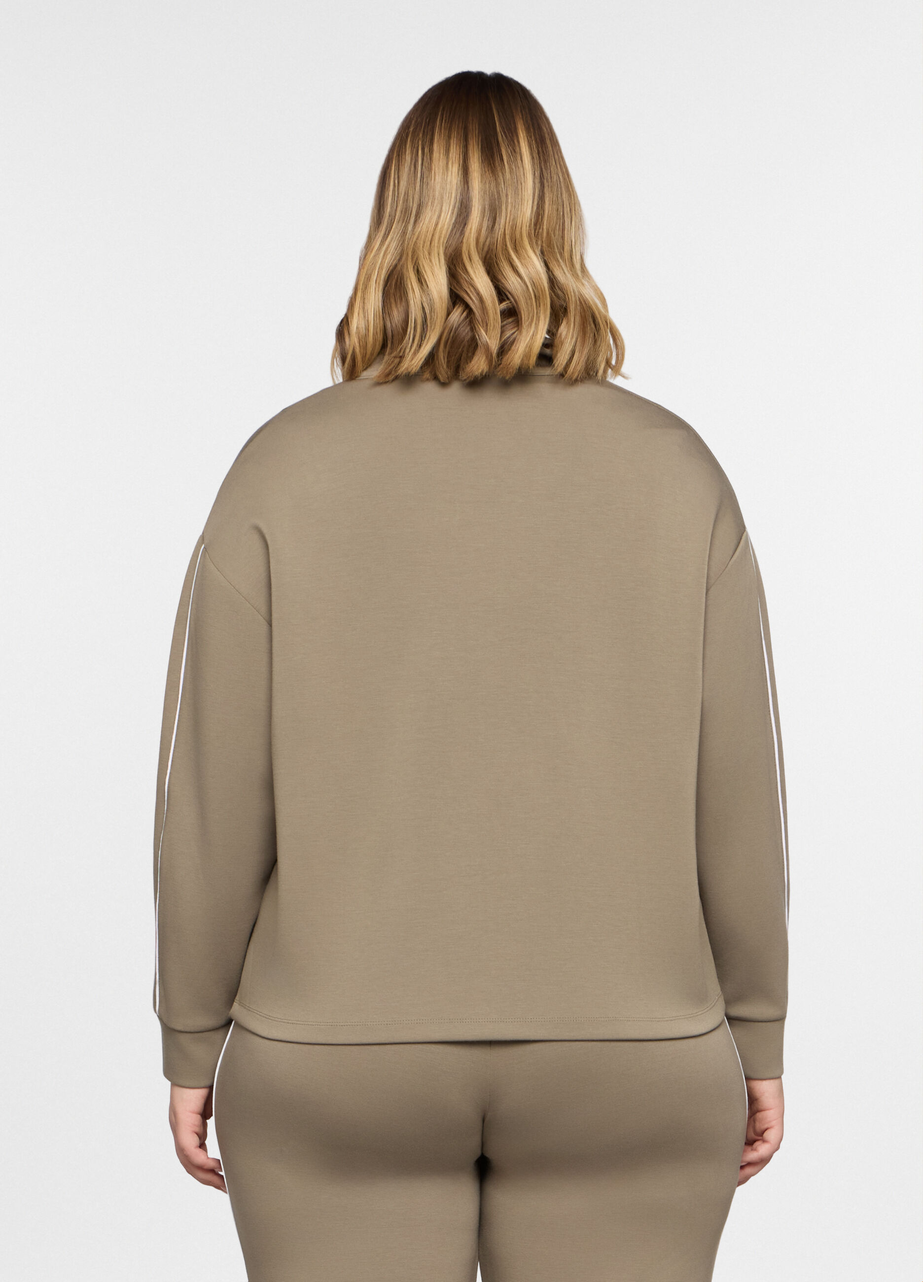 Felpa full zip stretch donna curvy_1