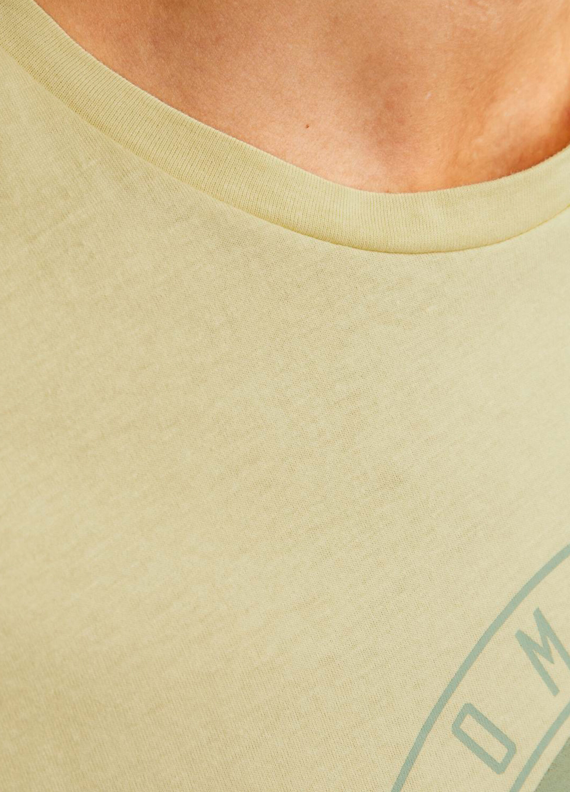 T-shirt girocollo in cotone con stampa uomo_4