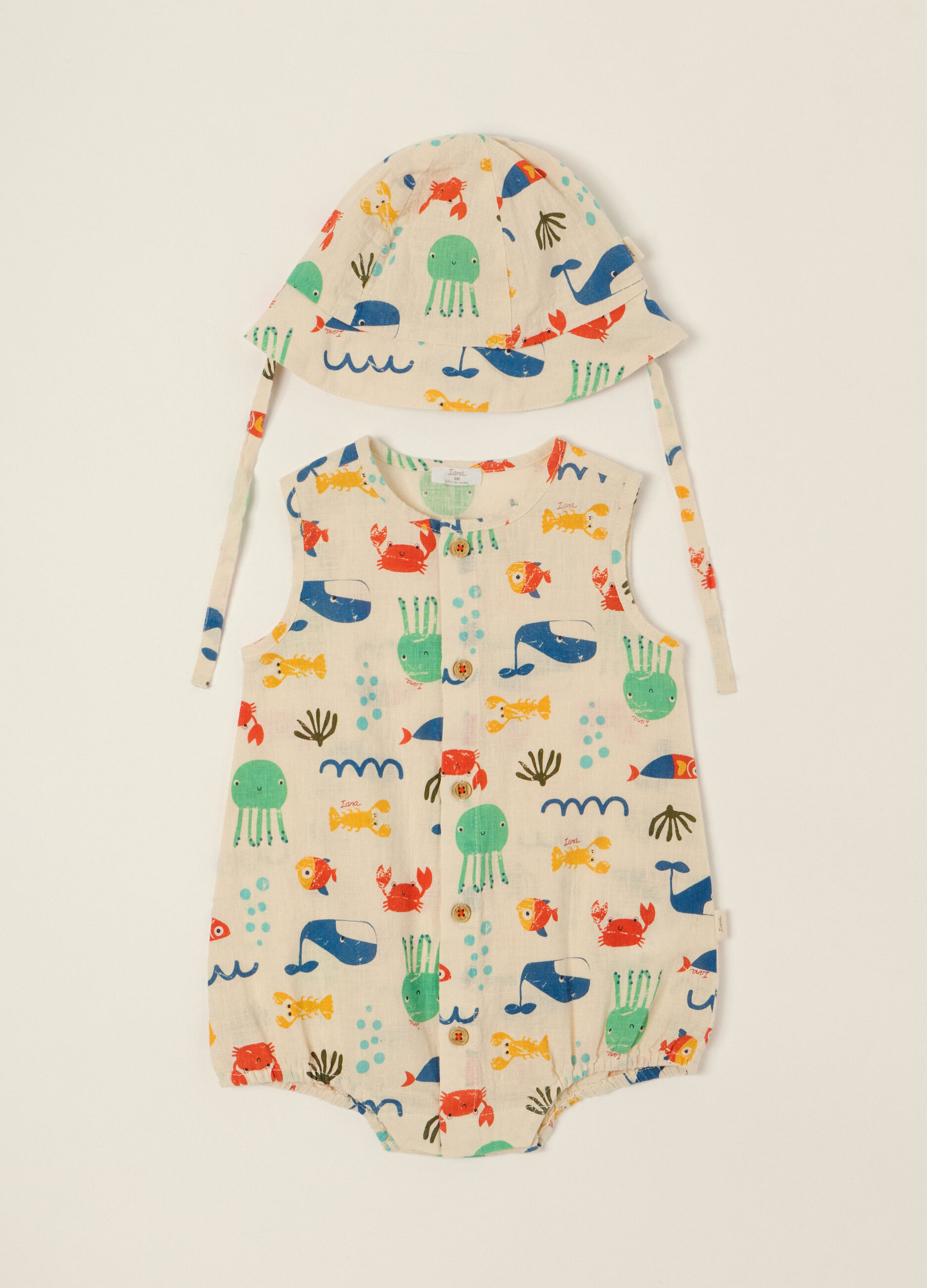 Tutina in puro cotone IANA neonato_0