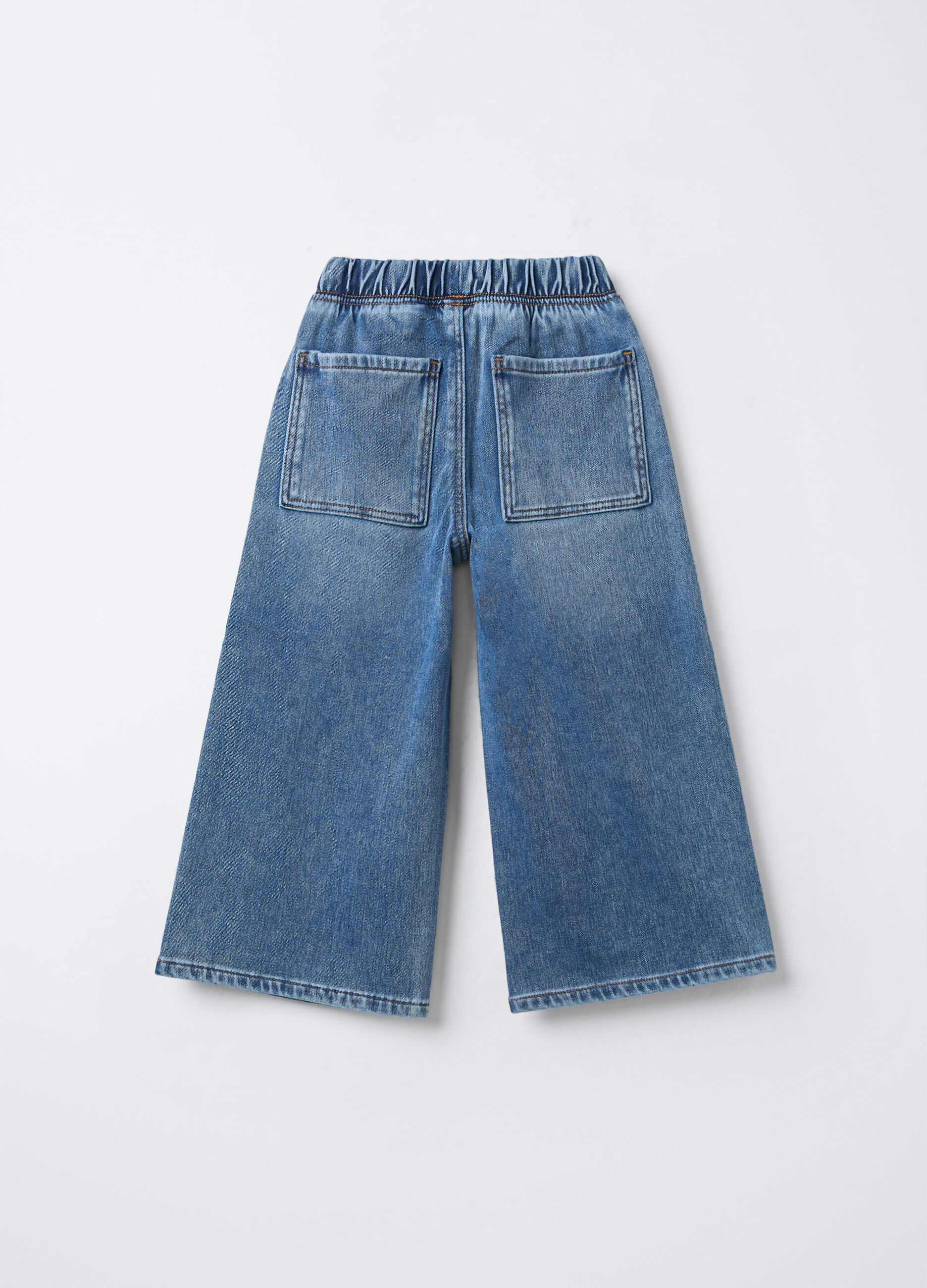 Jeggings in misto cotone garzato stretch Flare Fit bambina_1