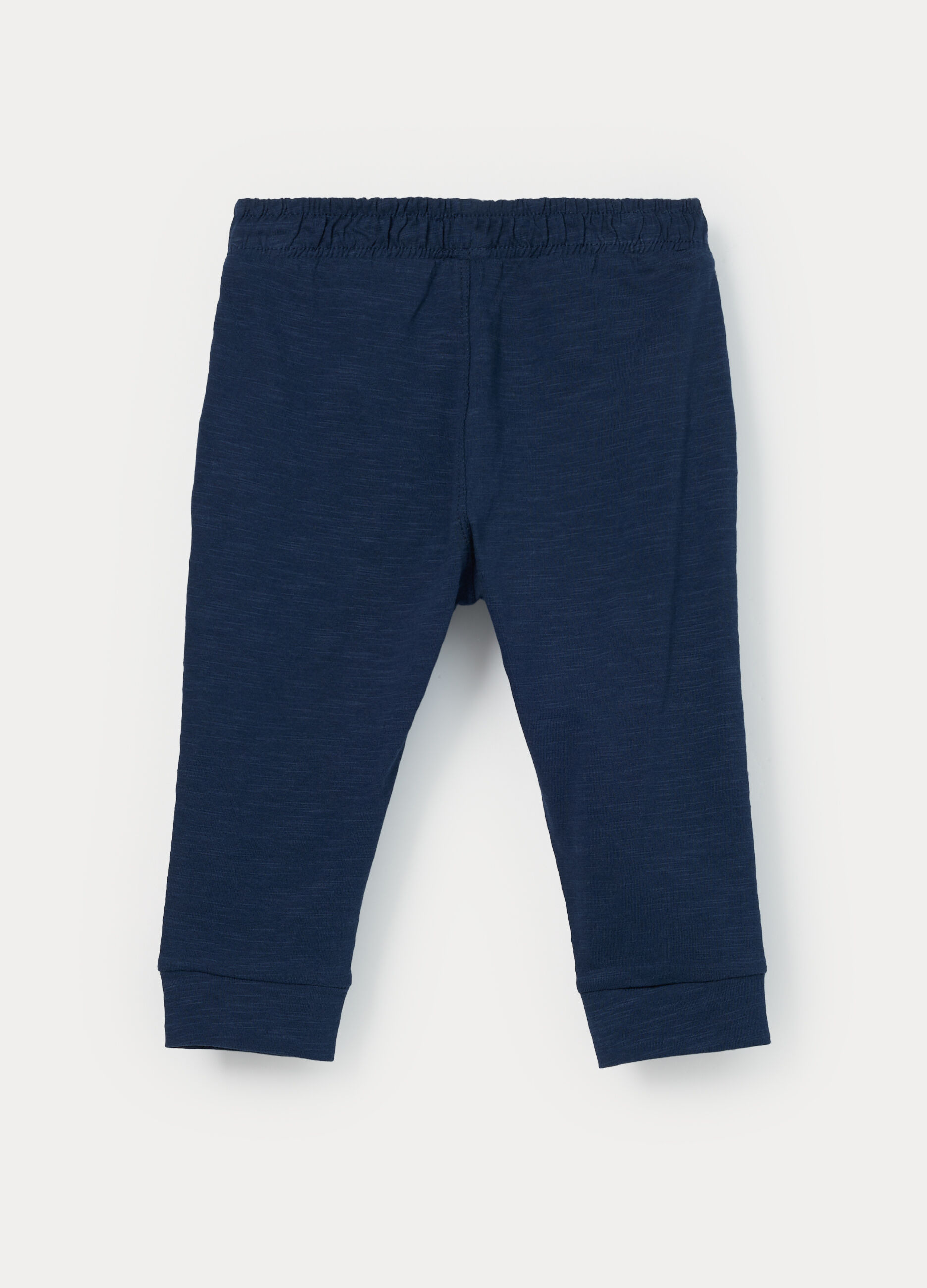 Jogger in jersey slub di puro cotone bimbo_1