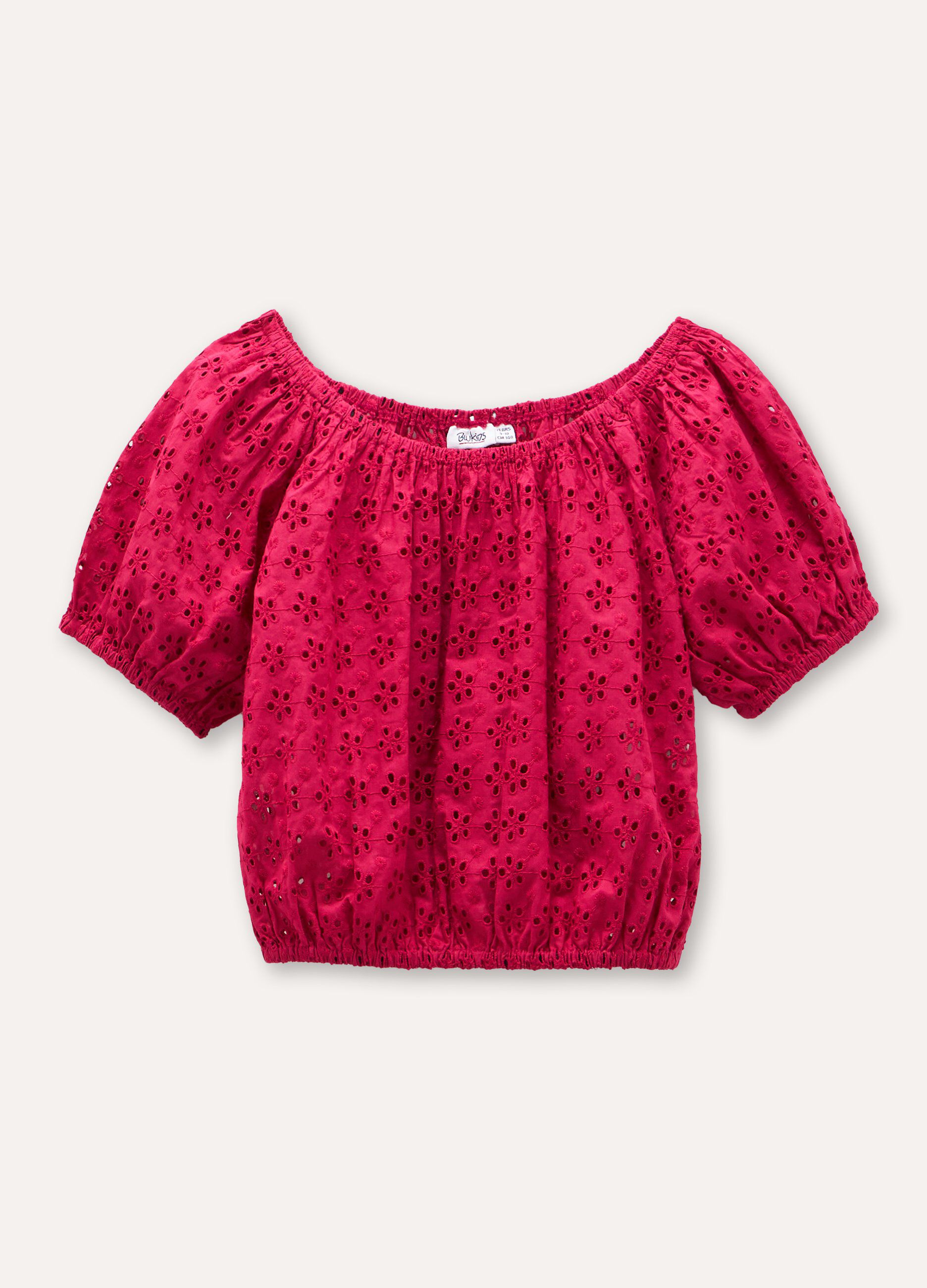 Blusa in puro cotone sangallo ragazza_0