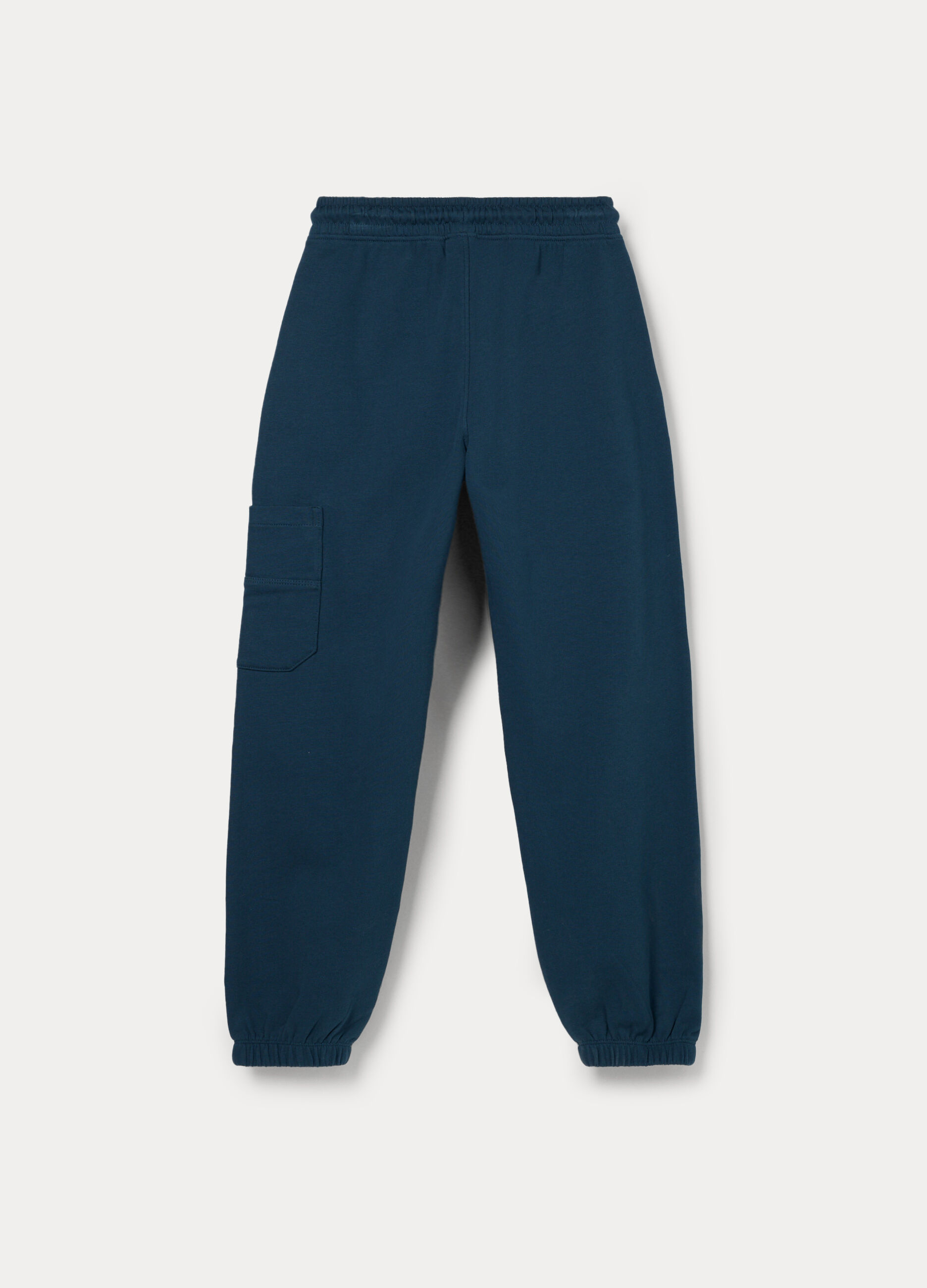 Jogger cargo in french terry di puro cotone bambino_1