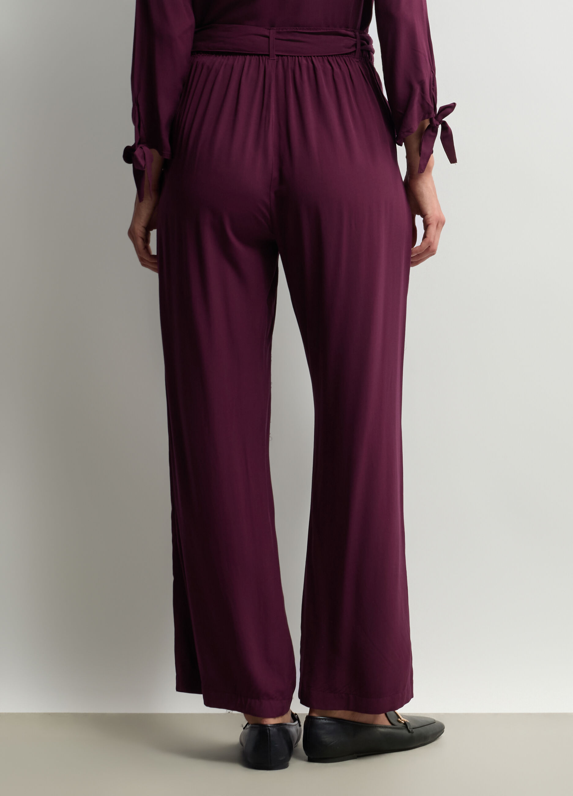 Pantaloni Wide Leg in pura viscosa donna_2