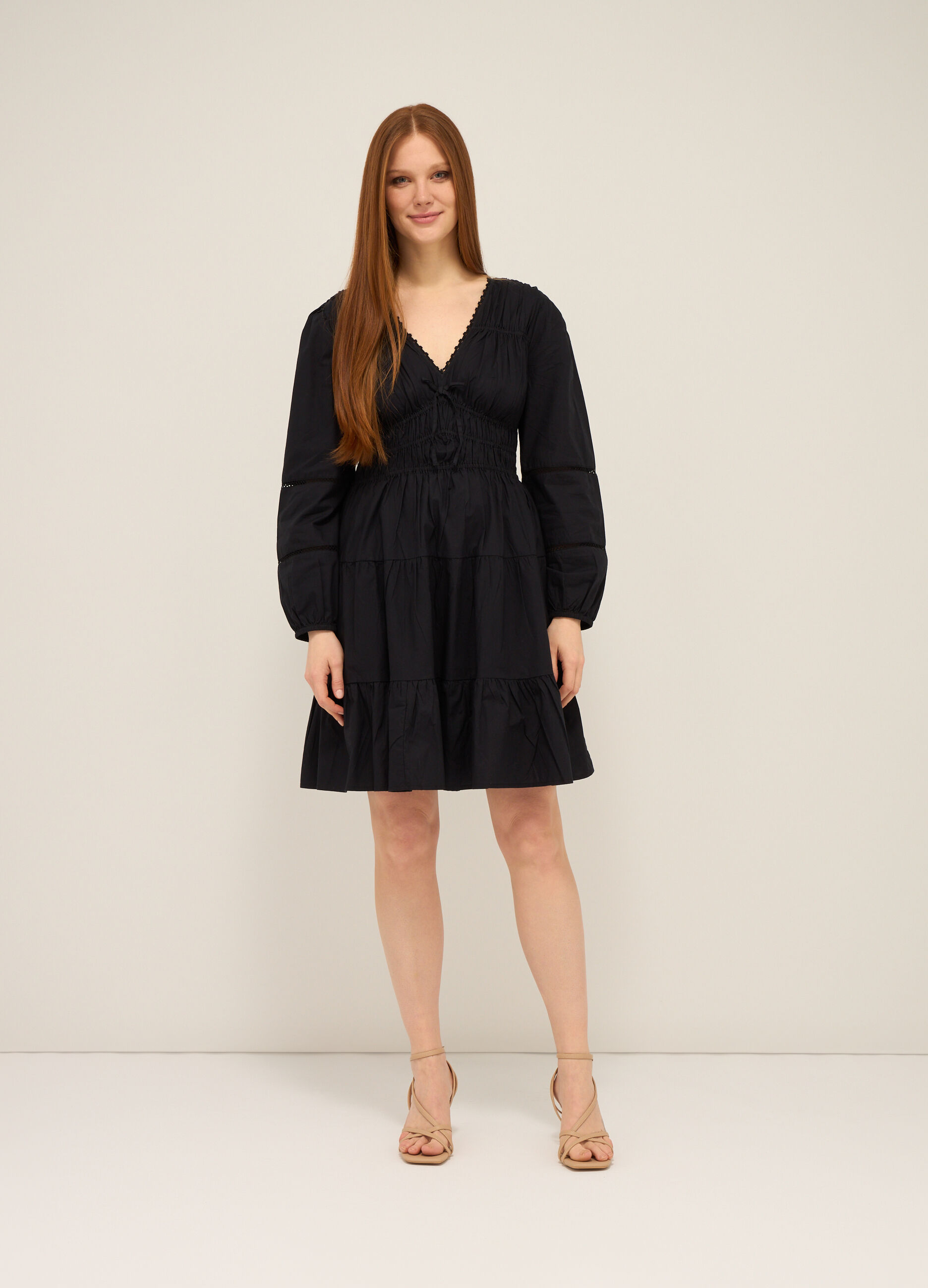 Abito corto in puro cotone donna_0