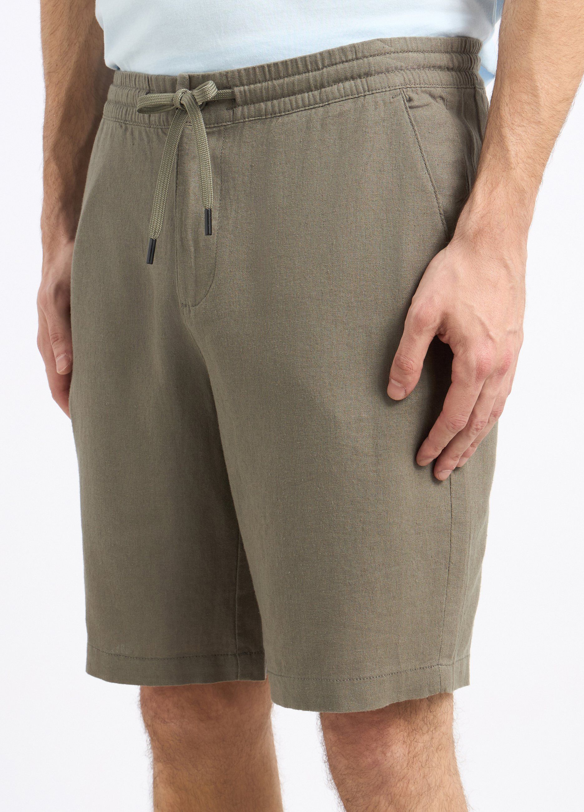 Shorts in misto lino uomo_2