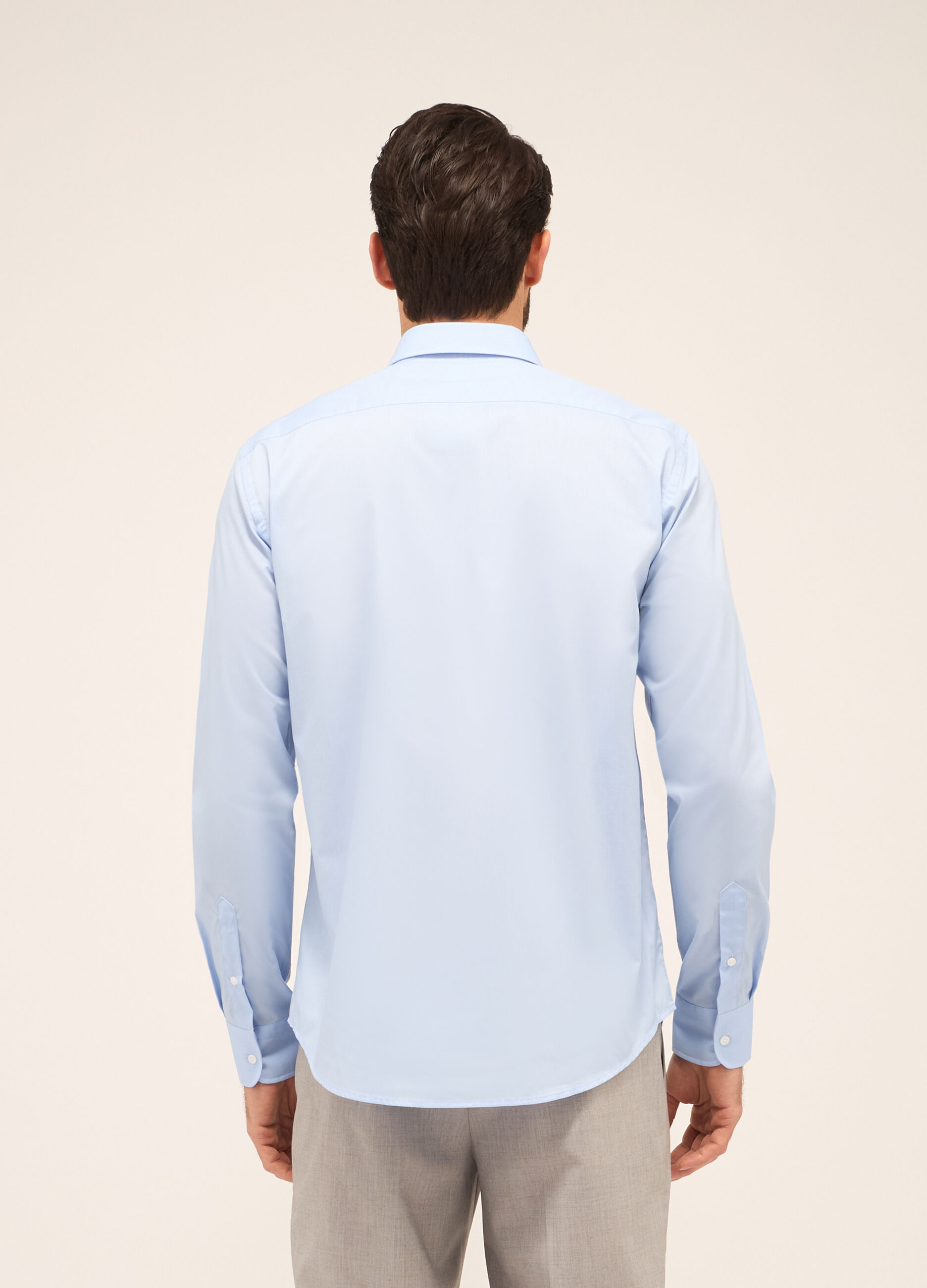 Camicia regular fit in misto cotone uomo_1
