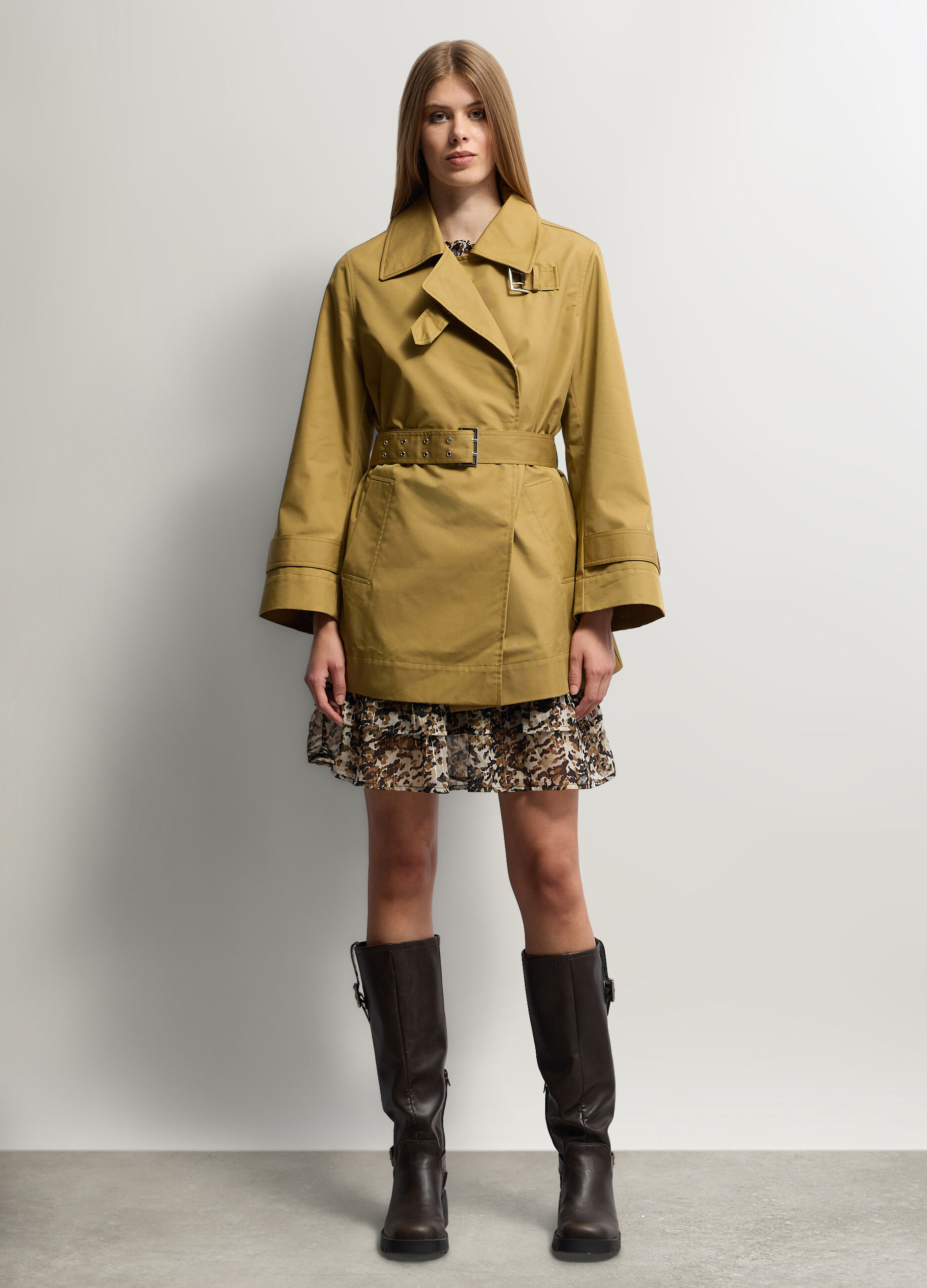 Giacca in twill misto cotone donna_0