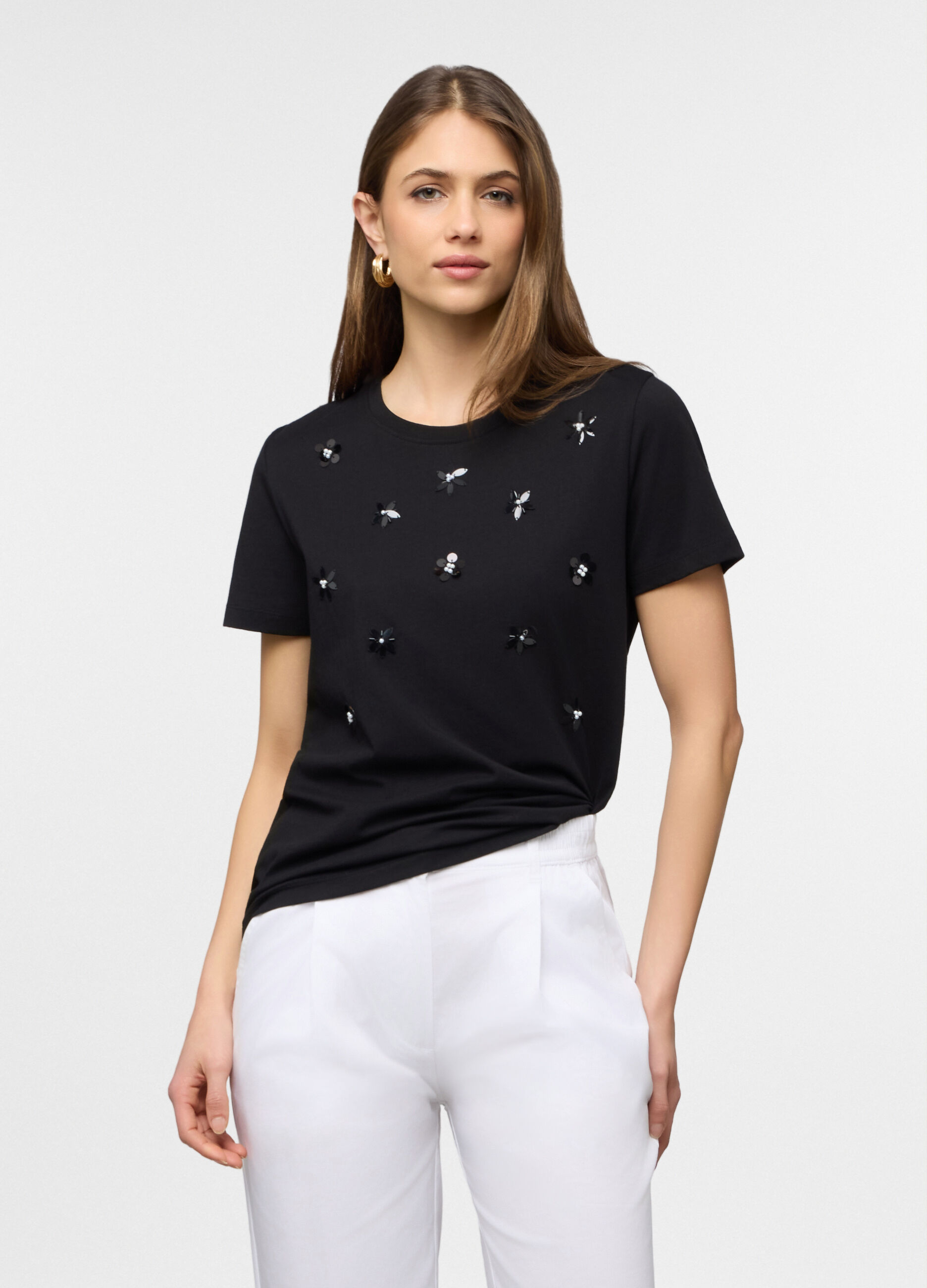 T-shirt girocollo donna_0