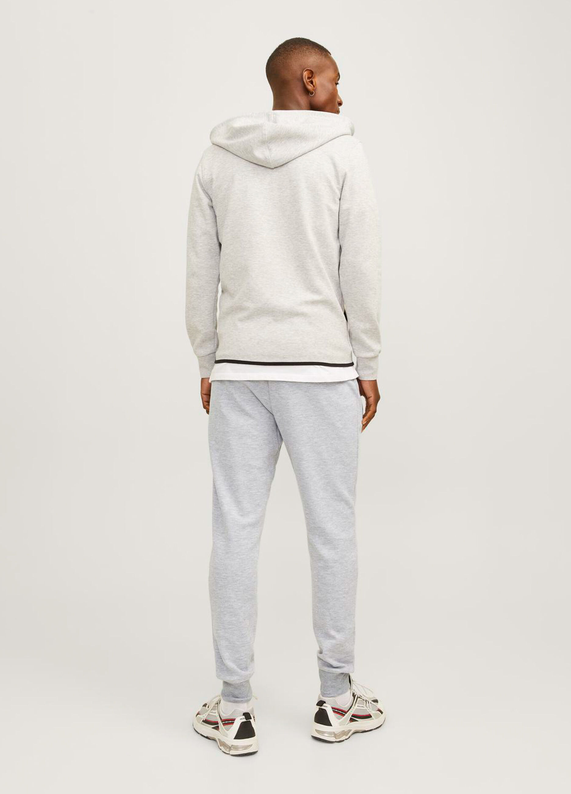 Jogger slim fit in cotone mélange uomo_1