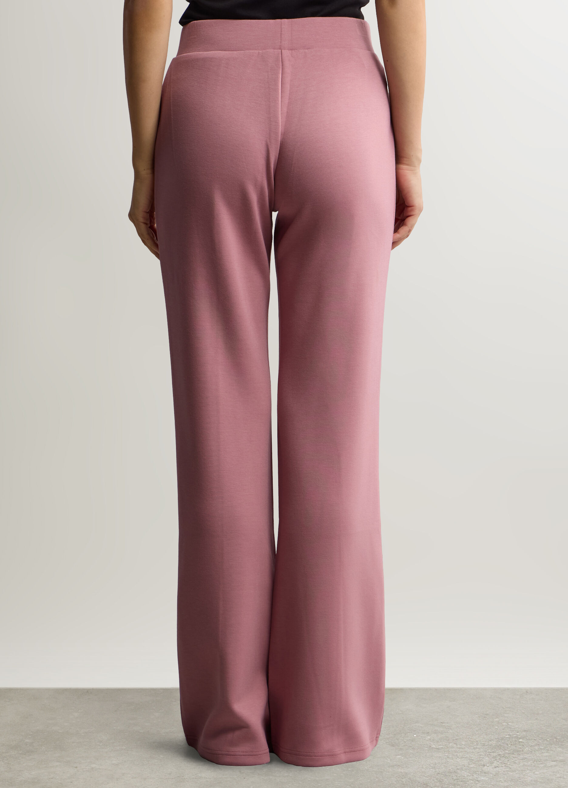 Pantaloni Flare Fit in interlock stretch donna_2