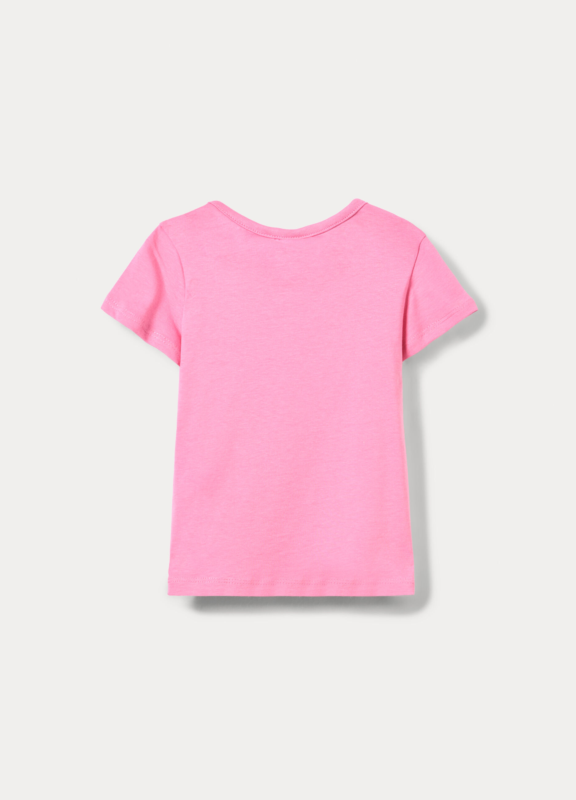T-shirt girocollo in puro cotone bimba_1