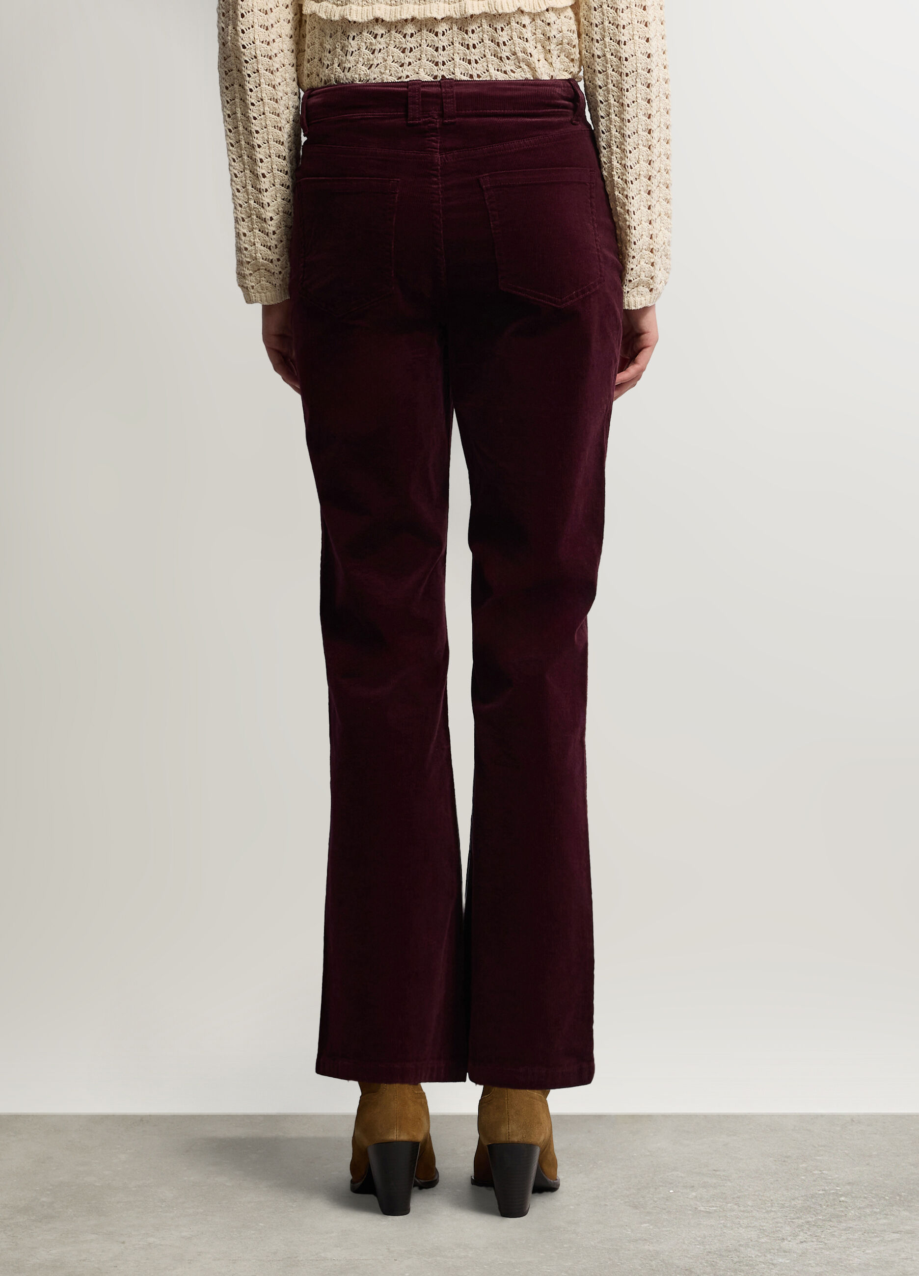 Pantaloni Flare Fit in costina di velluto stretch donna_2