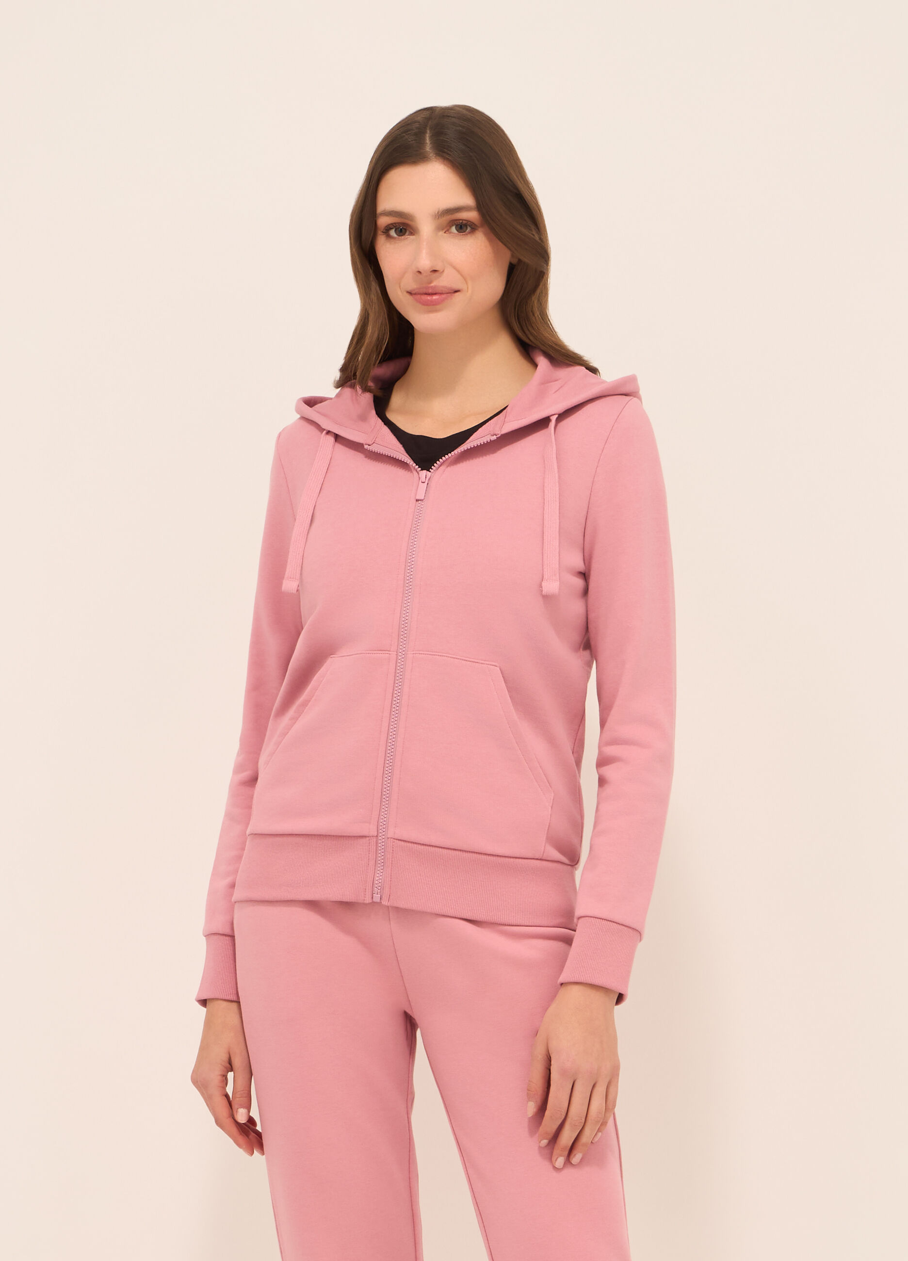 Felpa in french terry di misto cotone donna_0