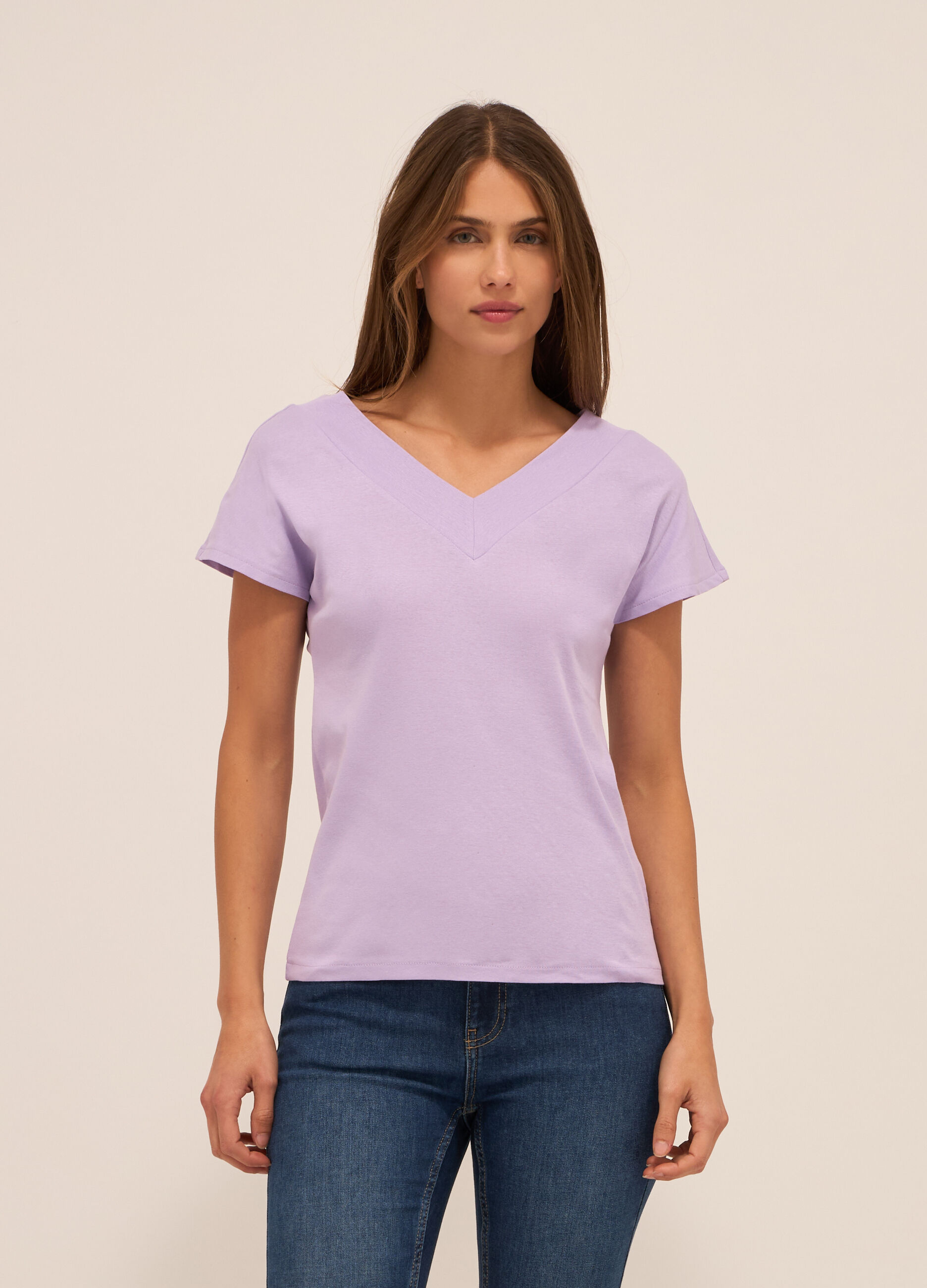 T-shirt in puro cotone donna_0