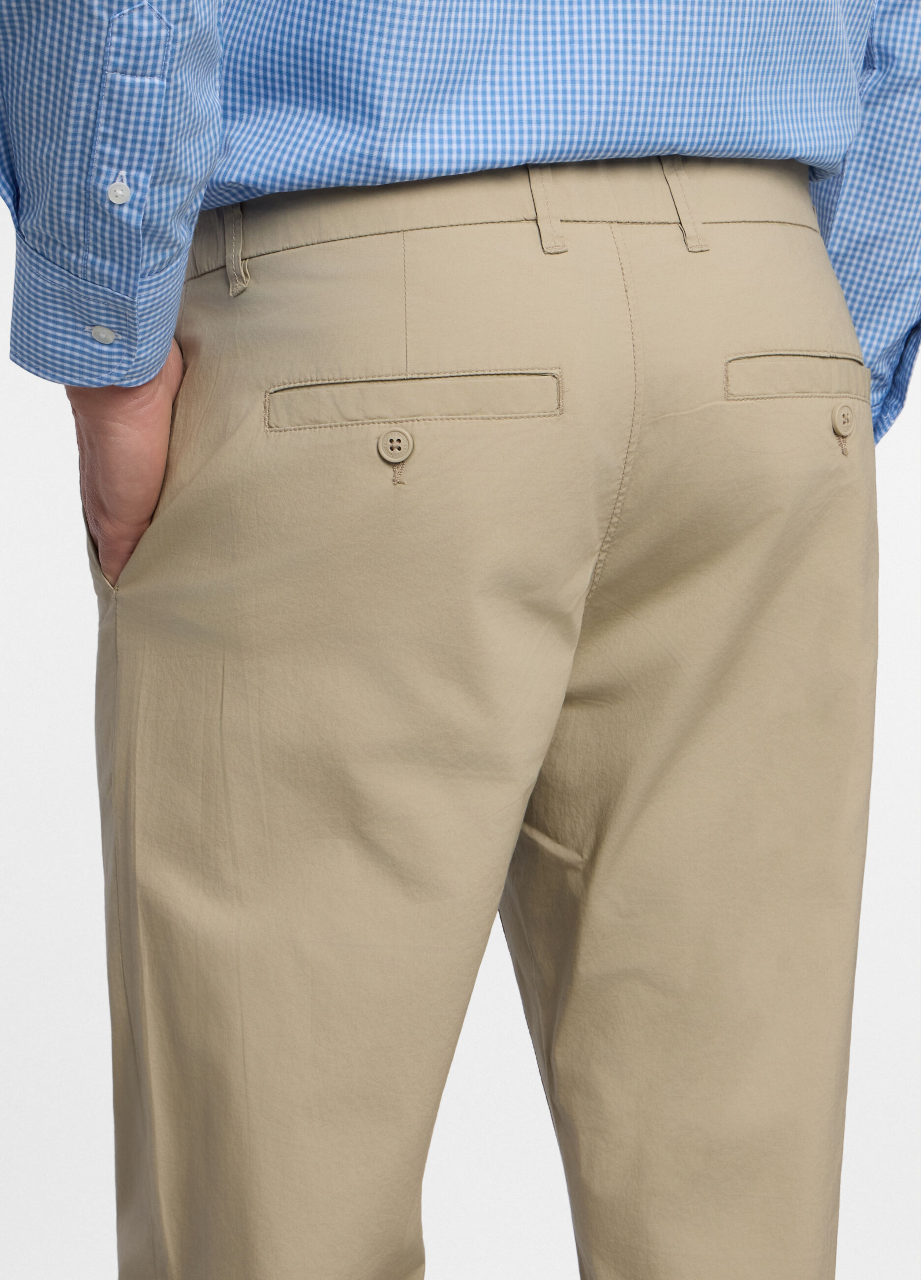 Pantalone chino slim fit in cotone stretch uomo_2